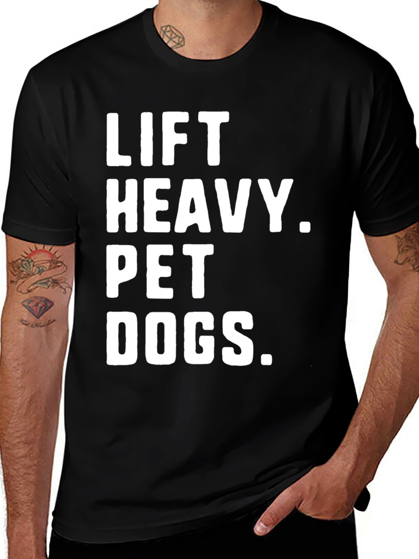Variant 9 of Lift Heavy. Pet Dogs. Tee