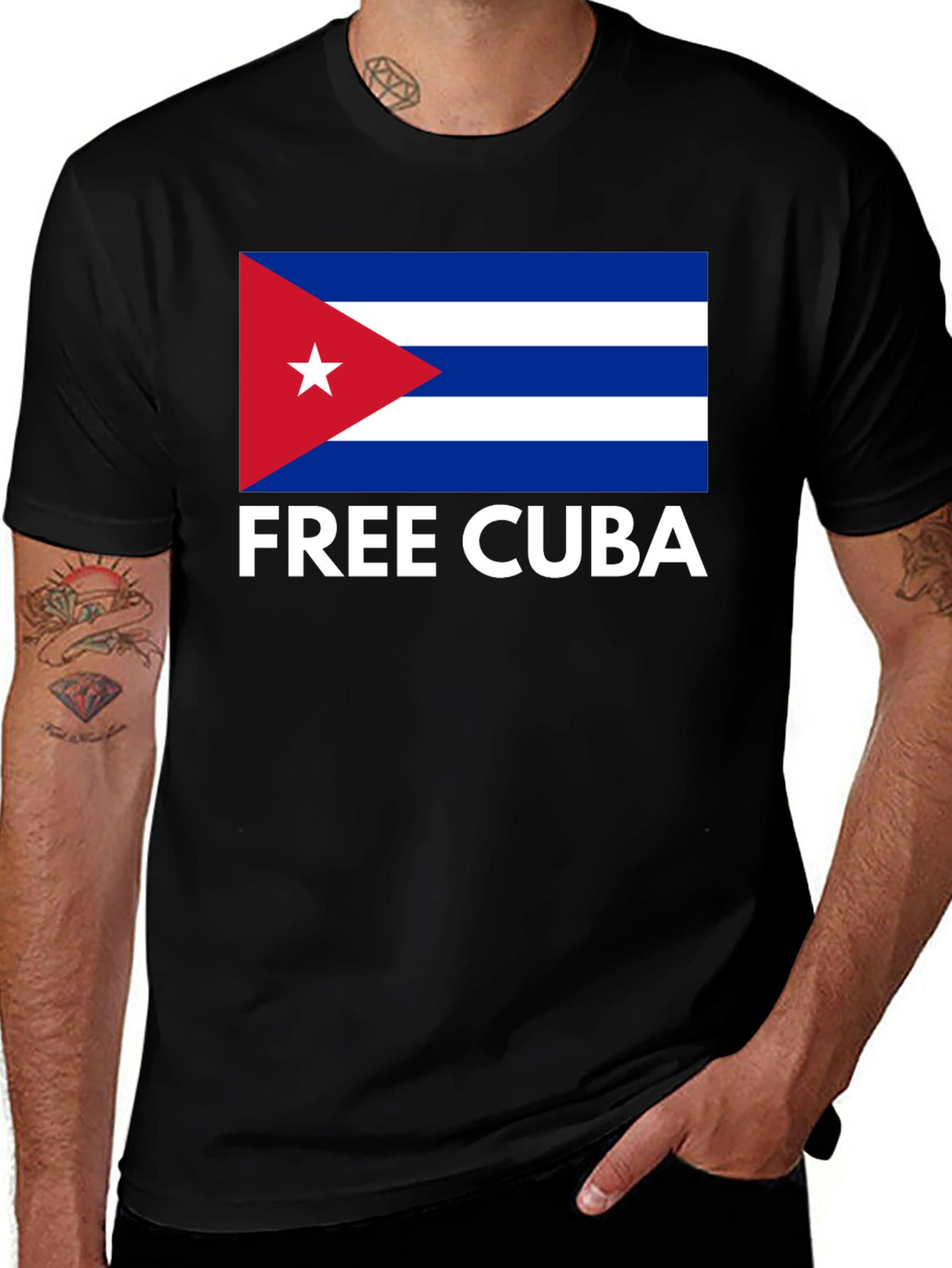 Free Cuba T-Shirt - Cuba Flag Tee