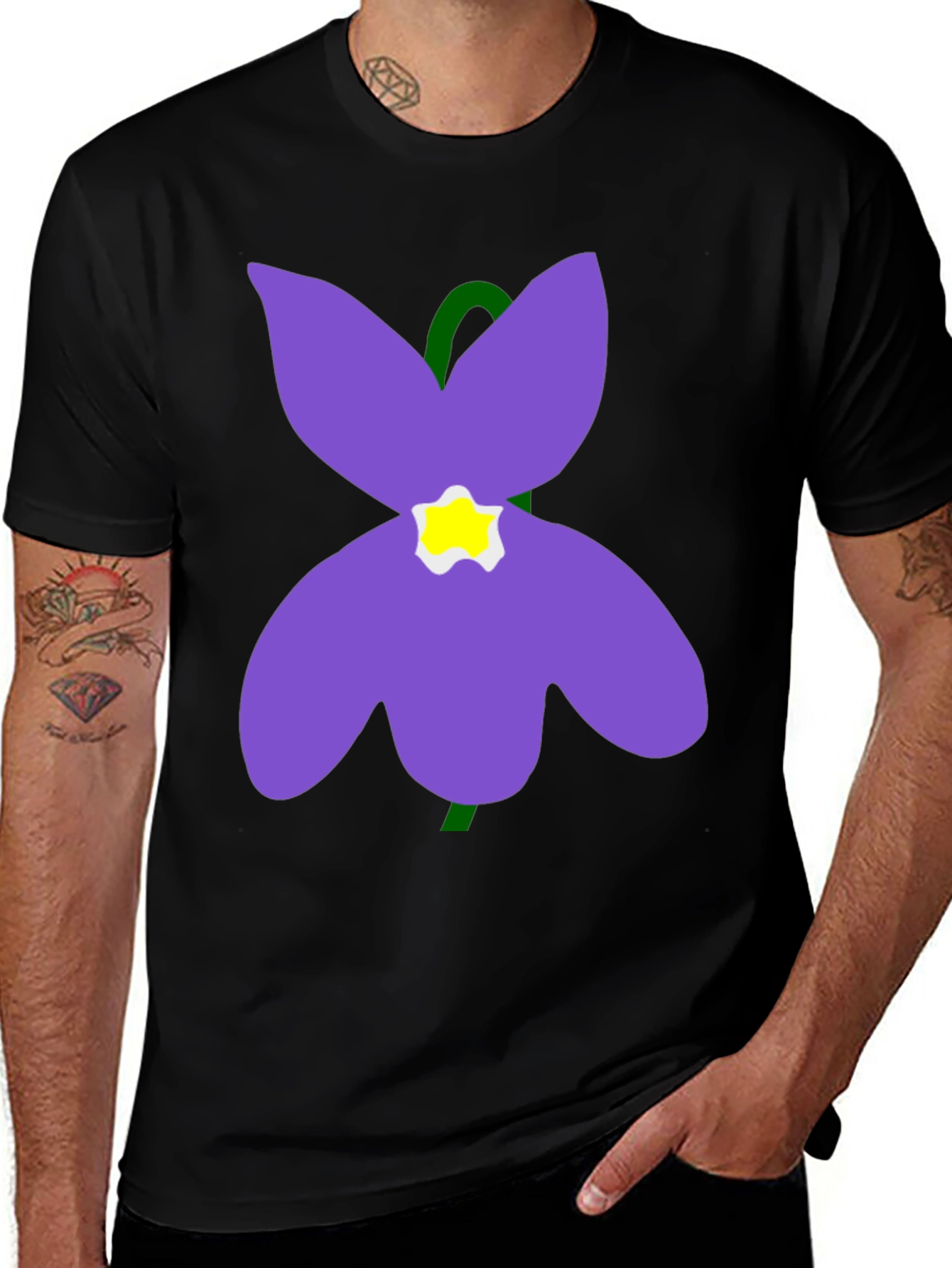Variant 2 of Flower Graphic T-Shirt - Soft Cotton Casual Wear