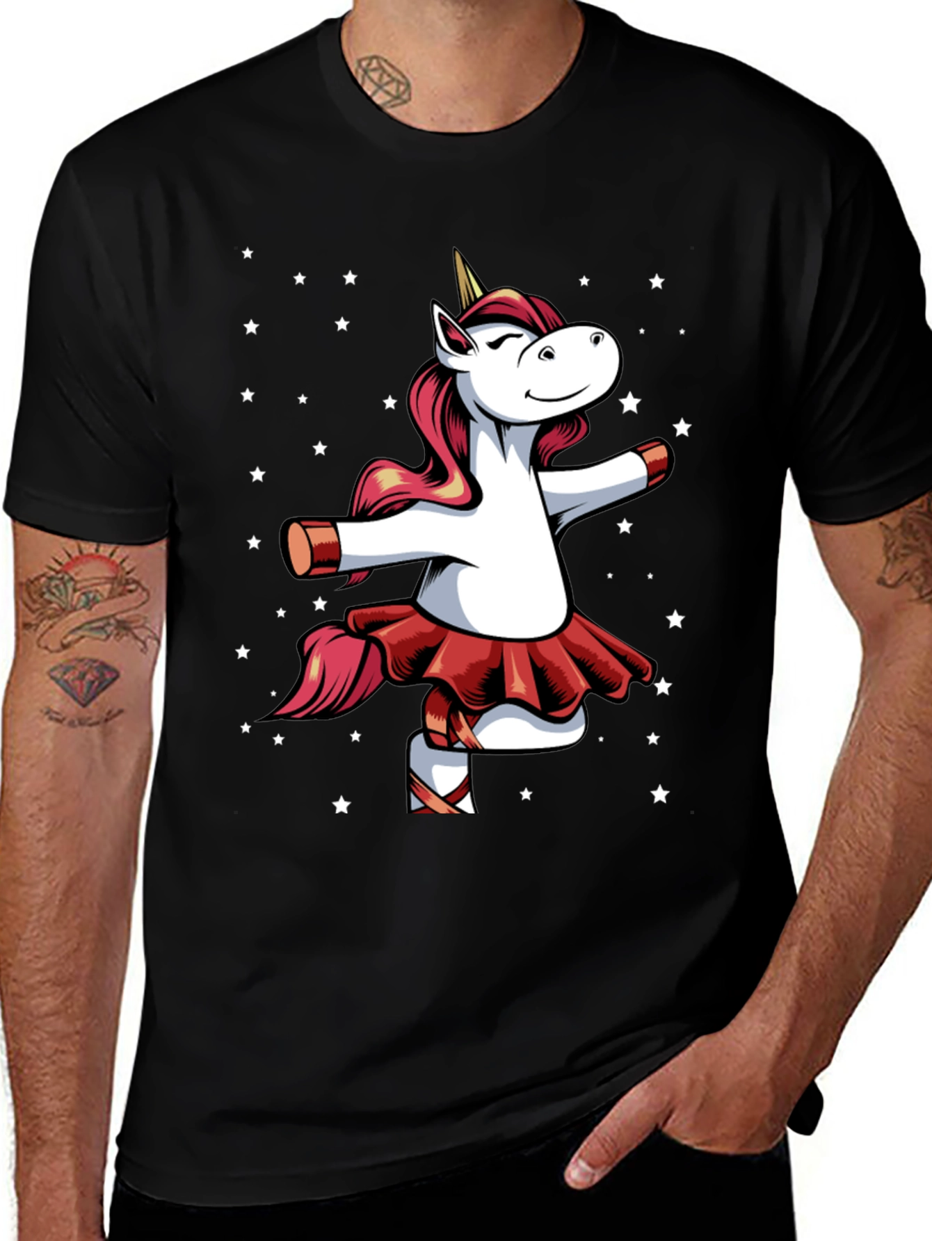 Variant 23 of Unicorn Ballerina T-Shirt - Men's Graphic Tee