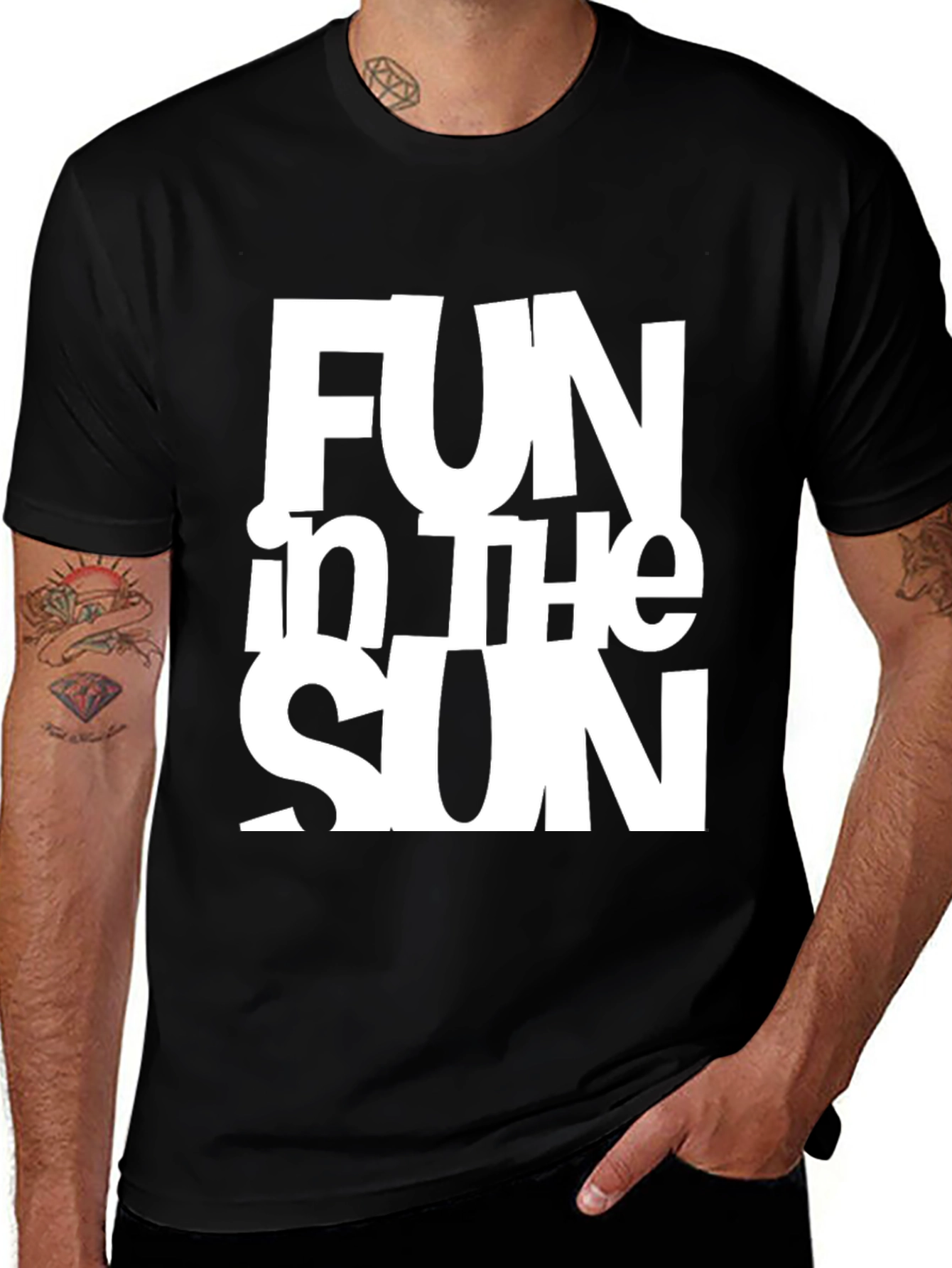 Variant 12 of Fun in the Sun Black Graphic Tee