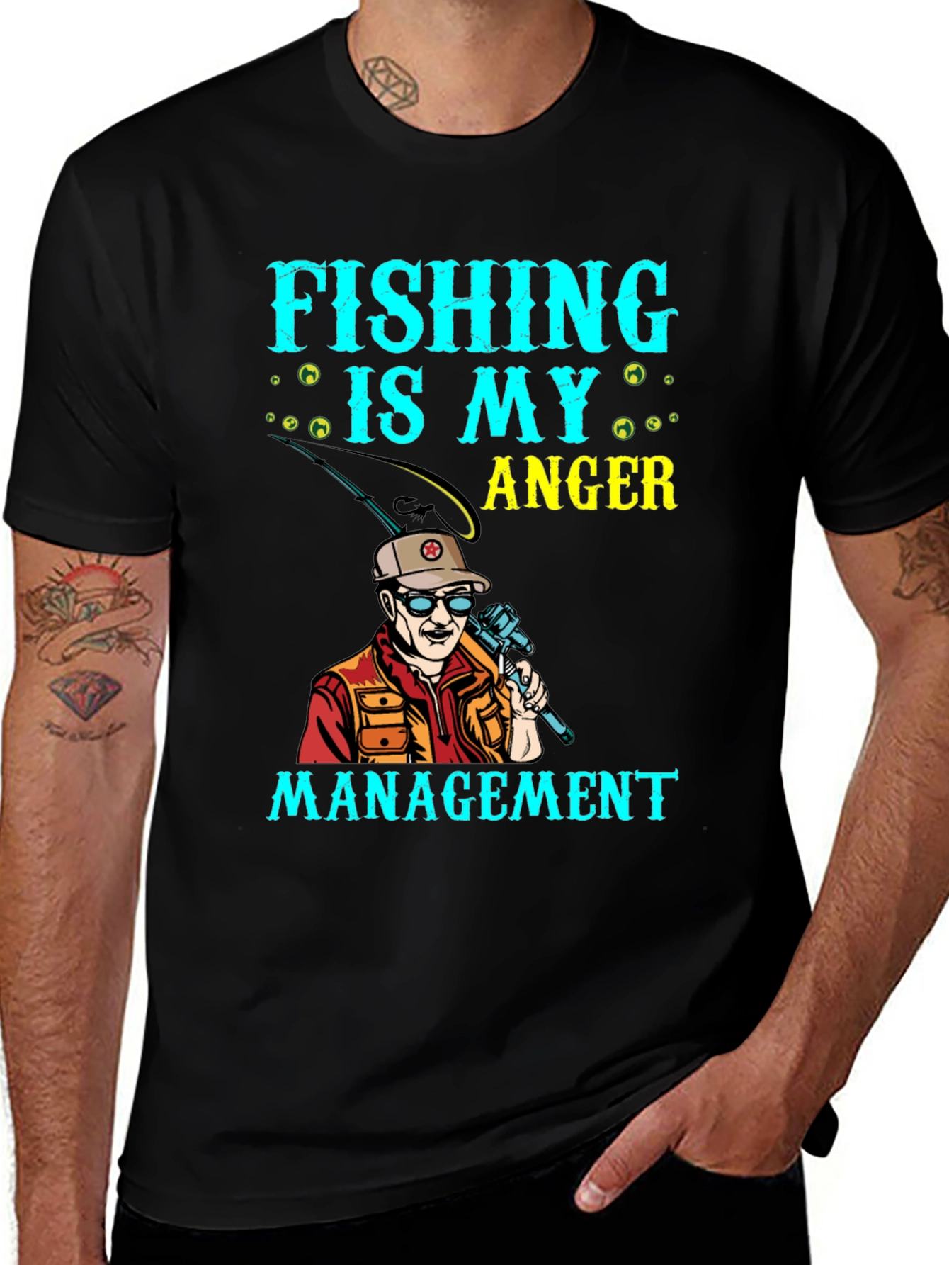 Variant 26 of Fishing is My Anger Management T-Shirt