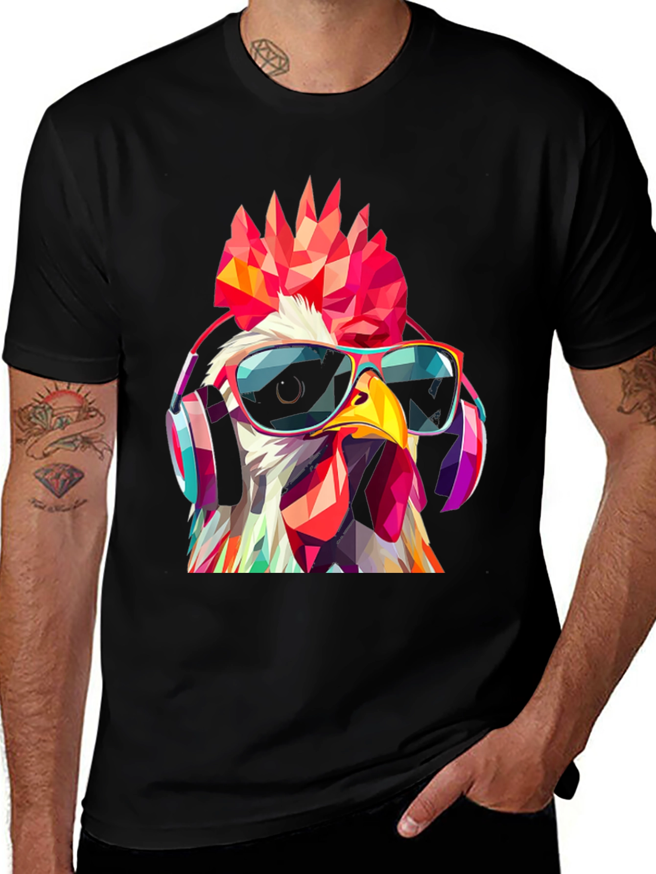 Cool Rooster Graphic T-Shirt