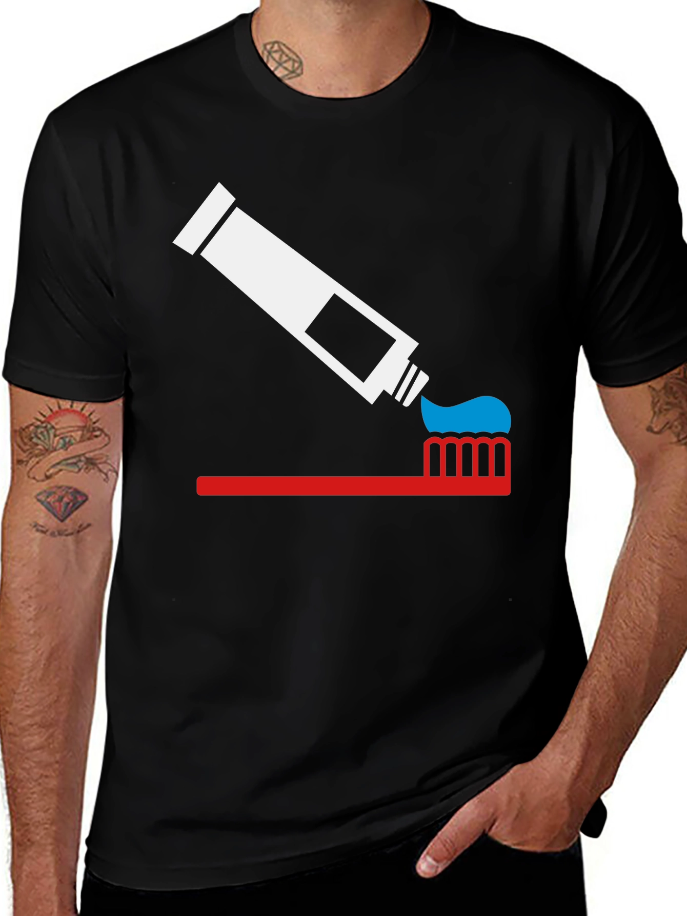 Variant 14 of Toothpaste and Toothbrush Graphic Tee