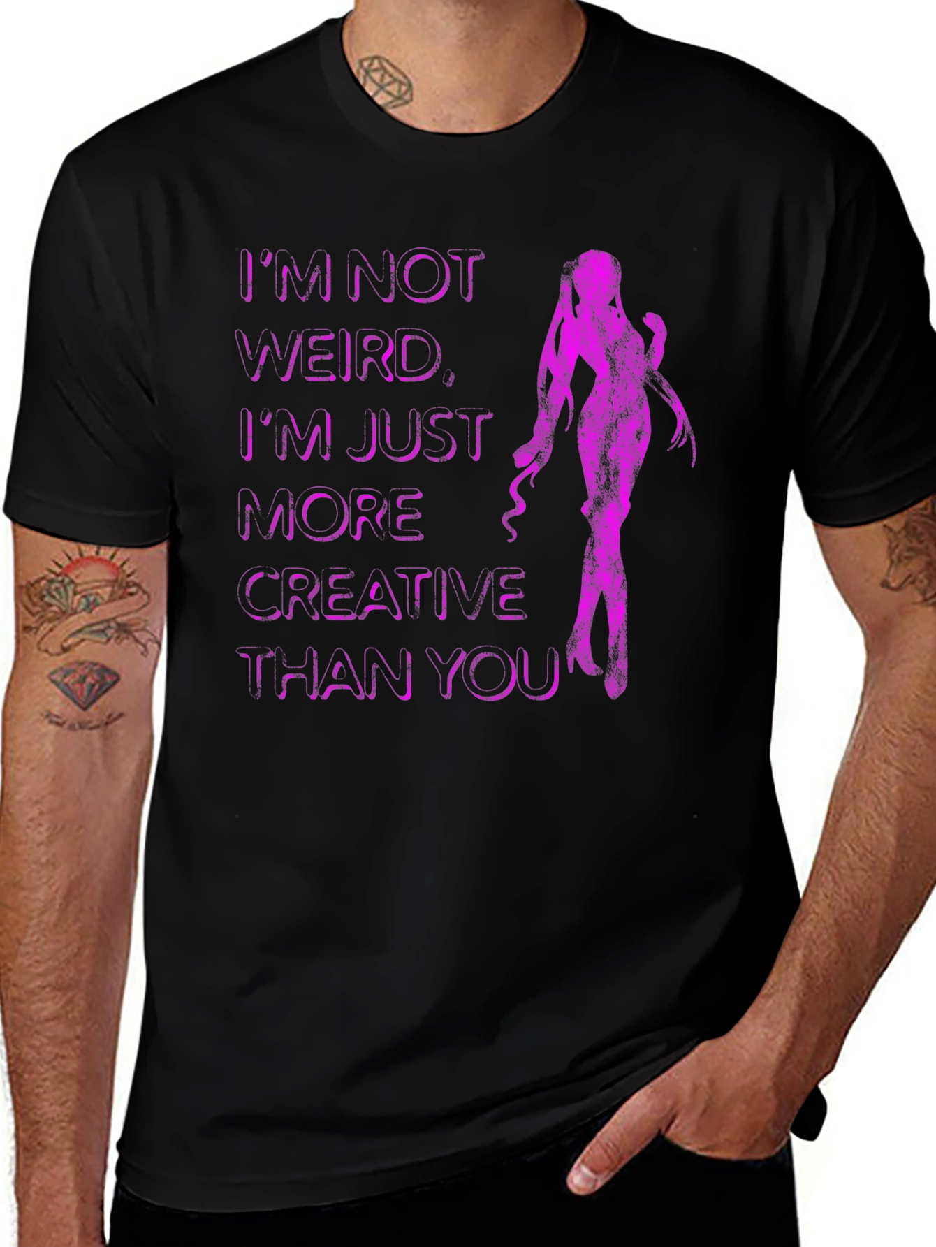 Variant 26 of Creative Graphic T-Shirt - Unisex Black Tee