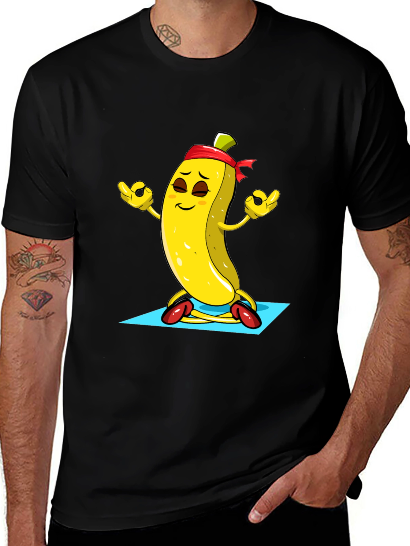 Variant 6 of Meditating Banana T-Shirt - Funny Yoga Fruit Tee