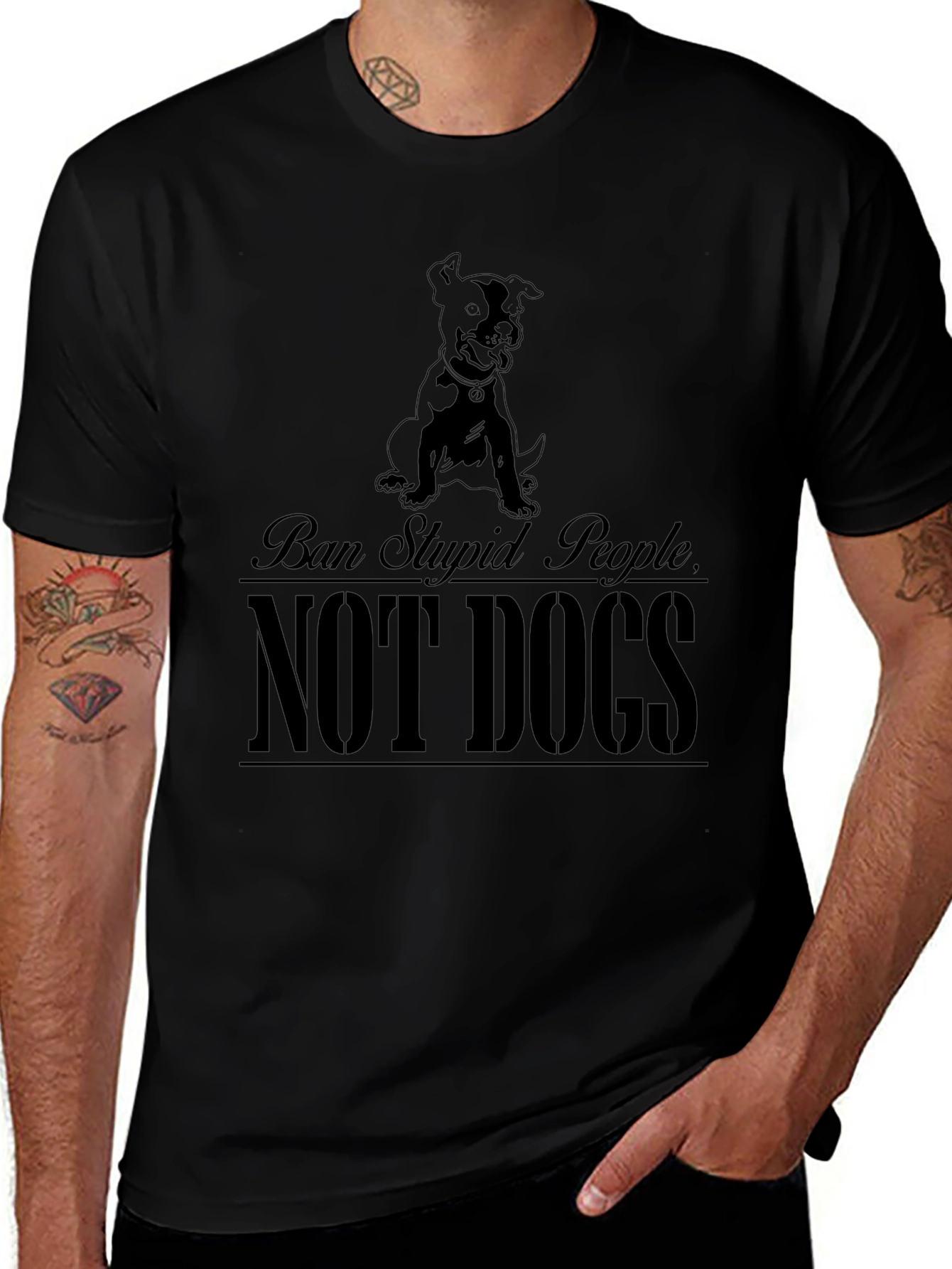 Variant 14 of Ban Stupid People Not Dogs T-Shirt