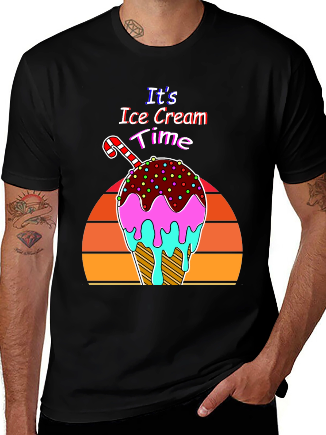 Variant 16 of It's Ice Cream Time Retro T-Shirt