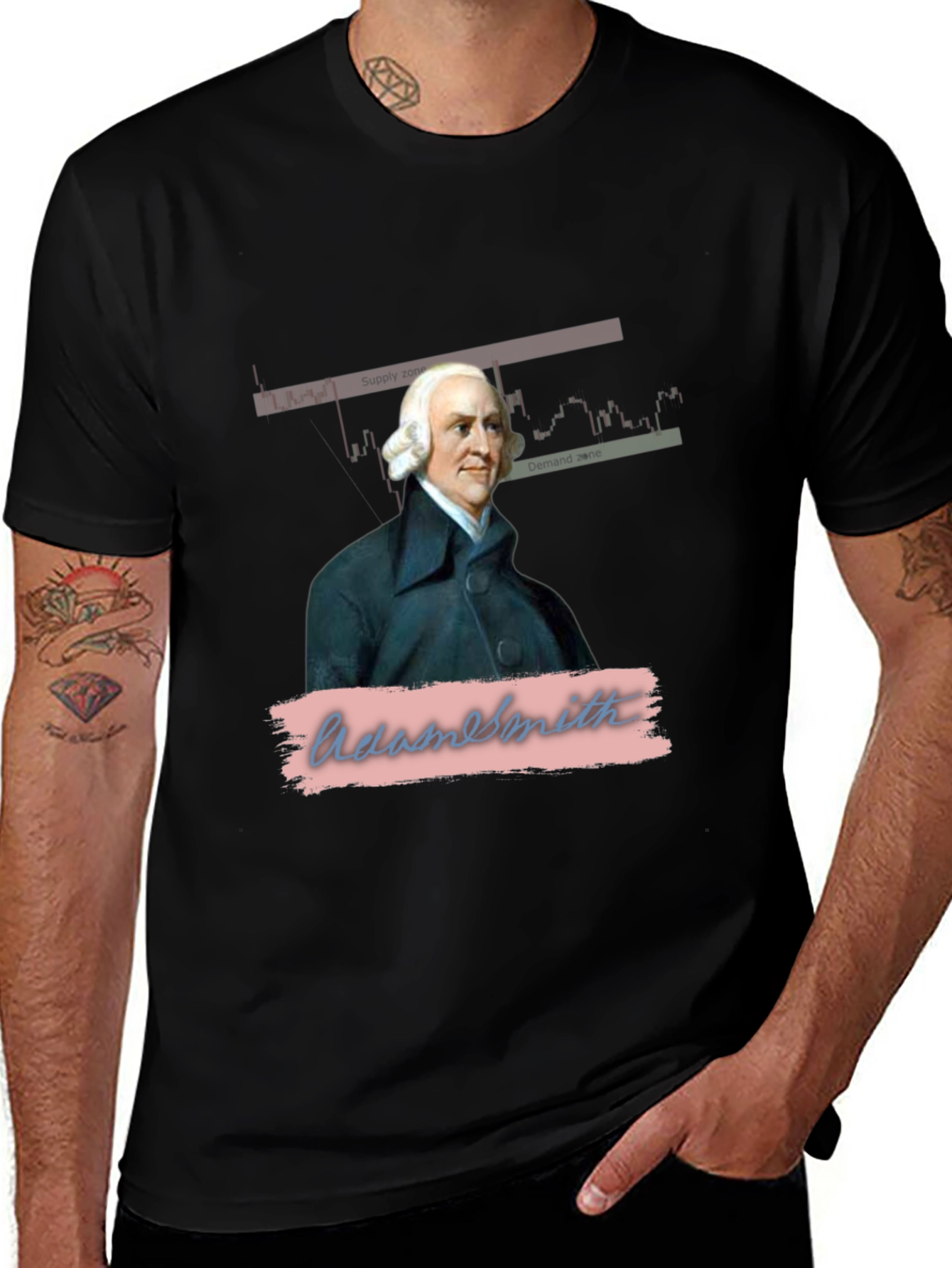 Adam Smith Economics Graphic T-Shirt