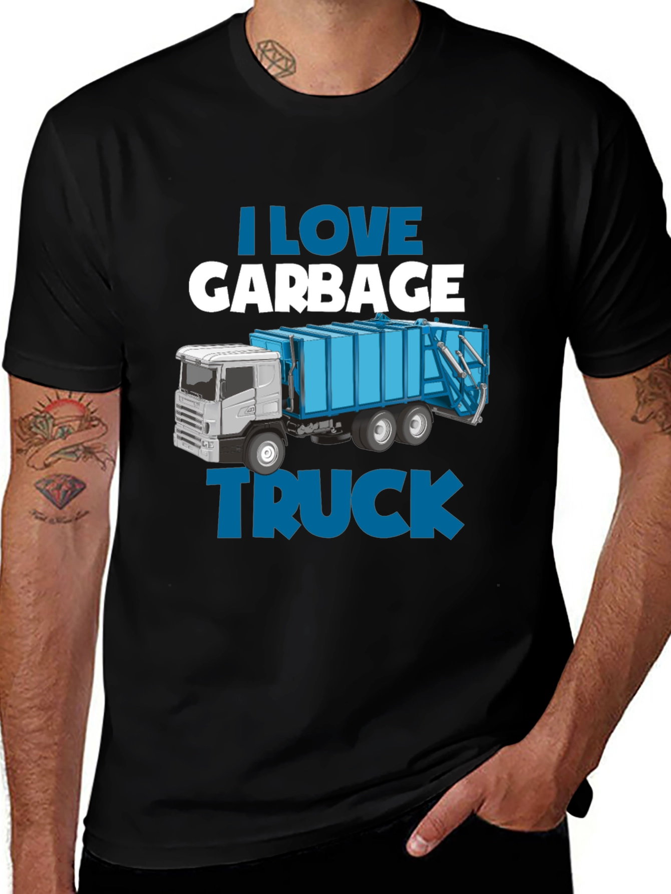 Variant 7 of I Love Garbage Truck T-Shirt