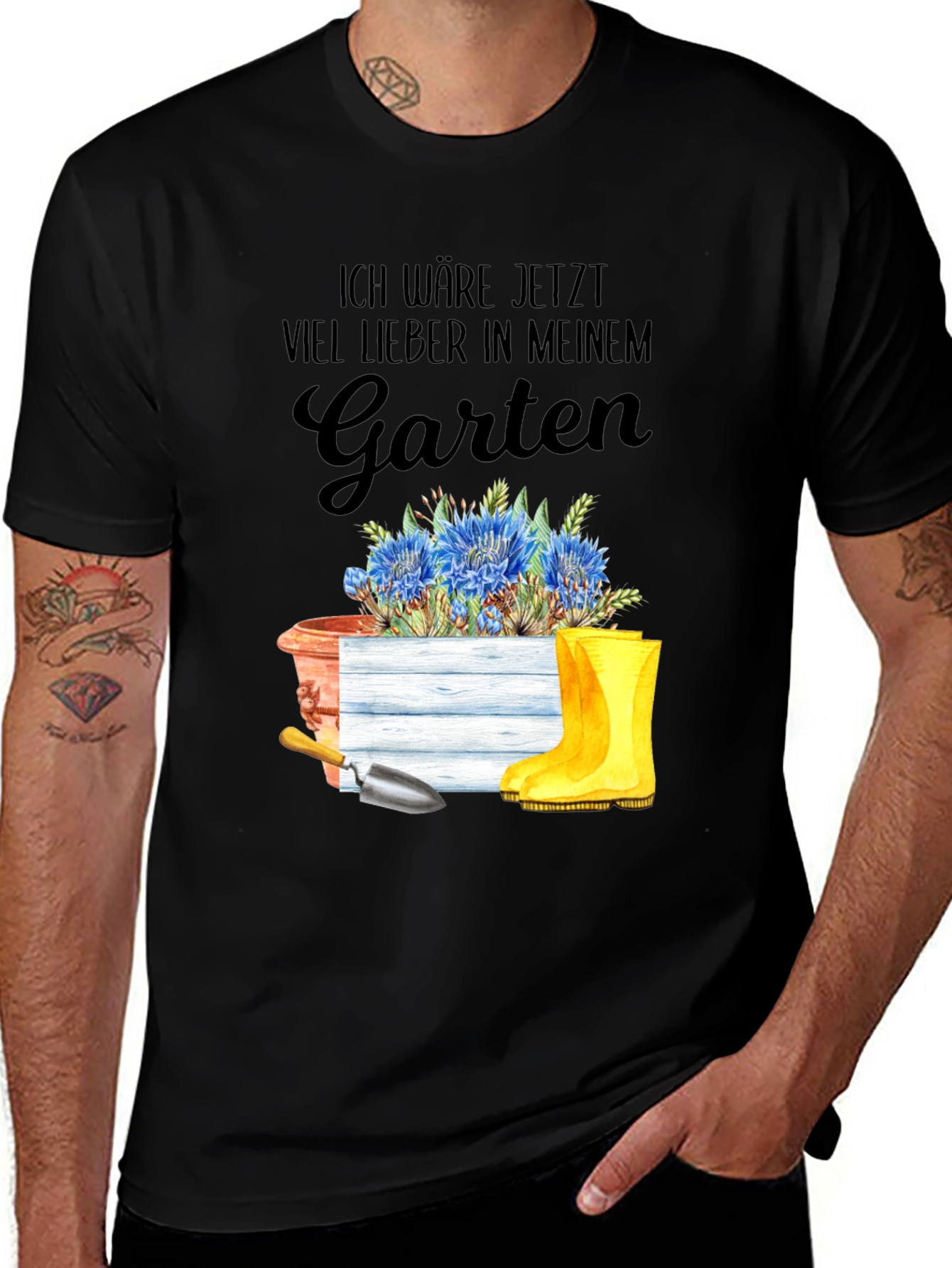 Variant 10 of Gardening T-Shirt - Ich Wäre Jetzt Viel Lieber in Meinem Garten