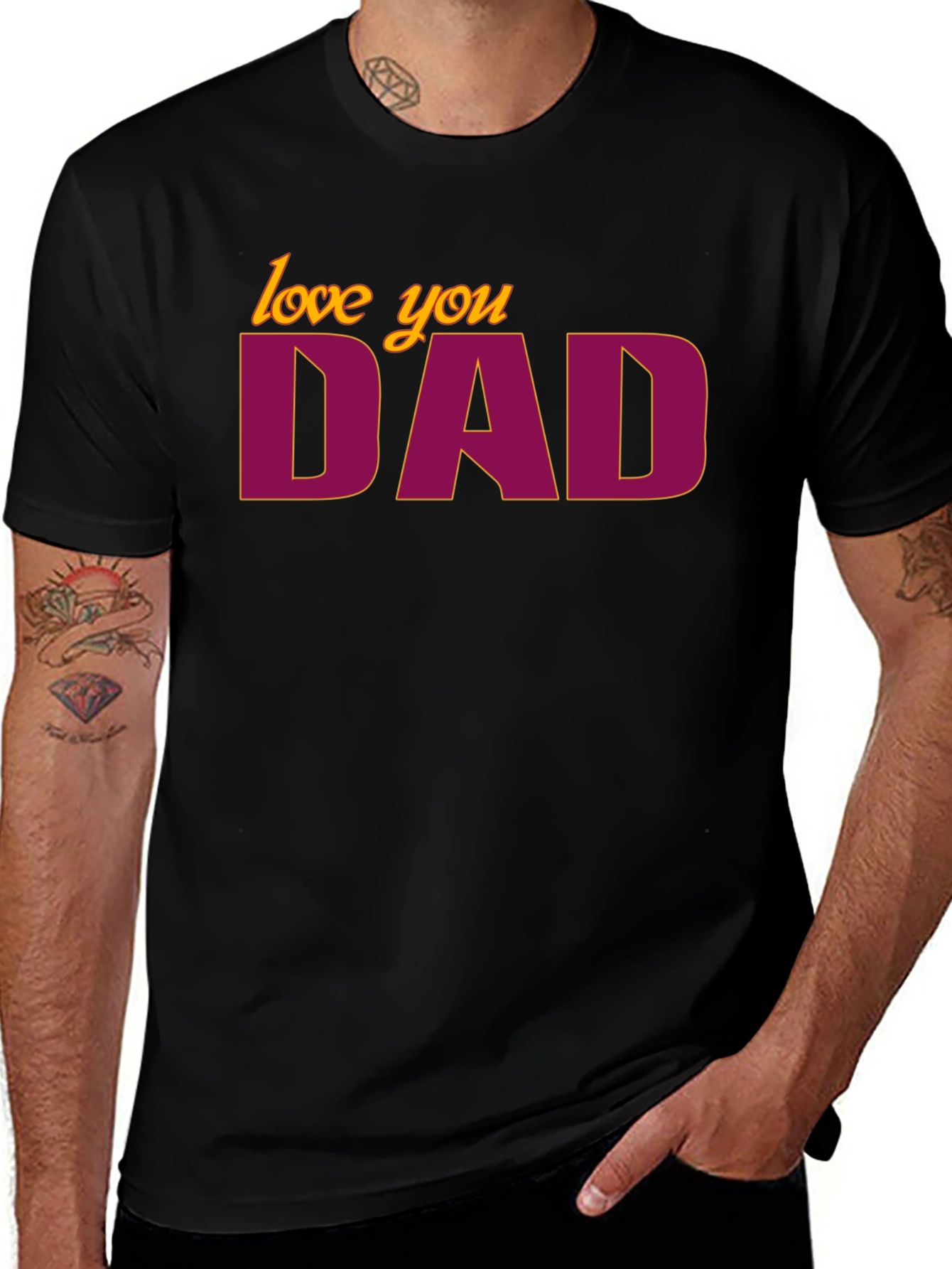 Variant 17 of Love You Dad Graphic T-Shirt - Men's Casual Tee