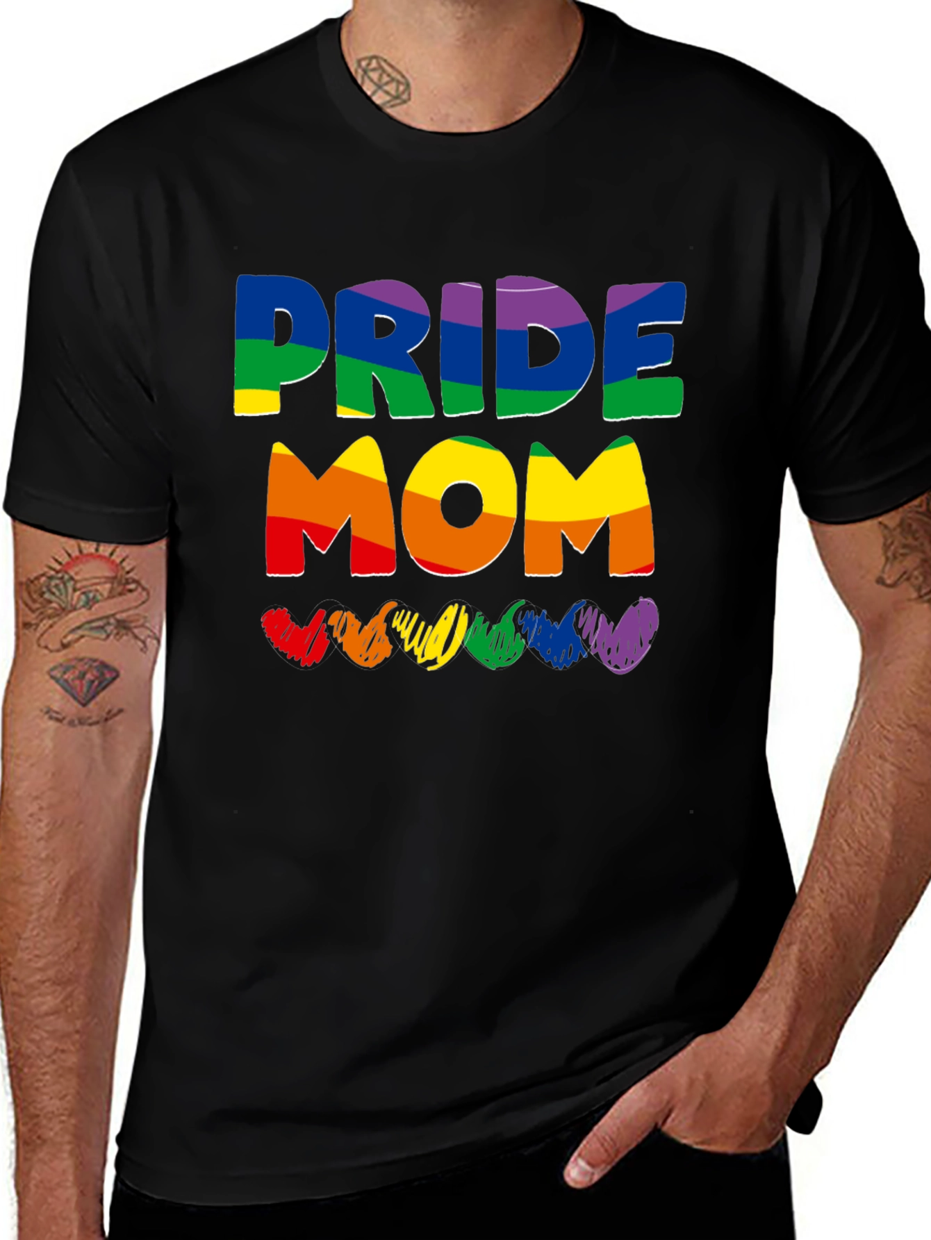 Pride Mom Rainbow T-Shirt LGBTQ+ Support
