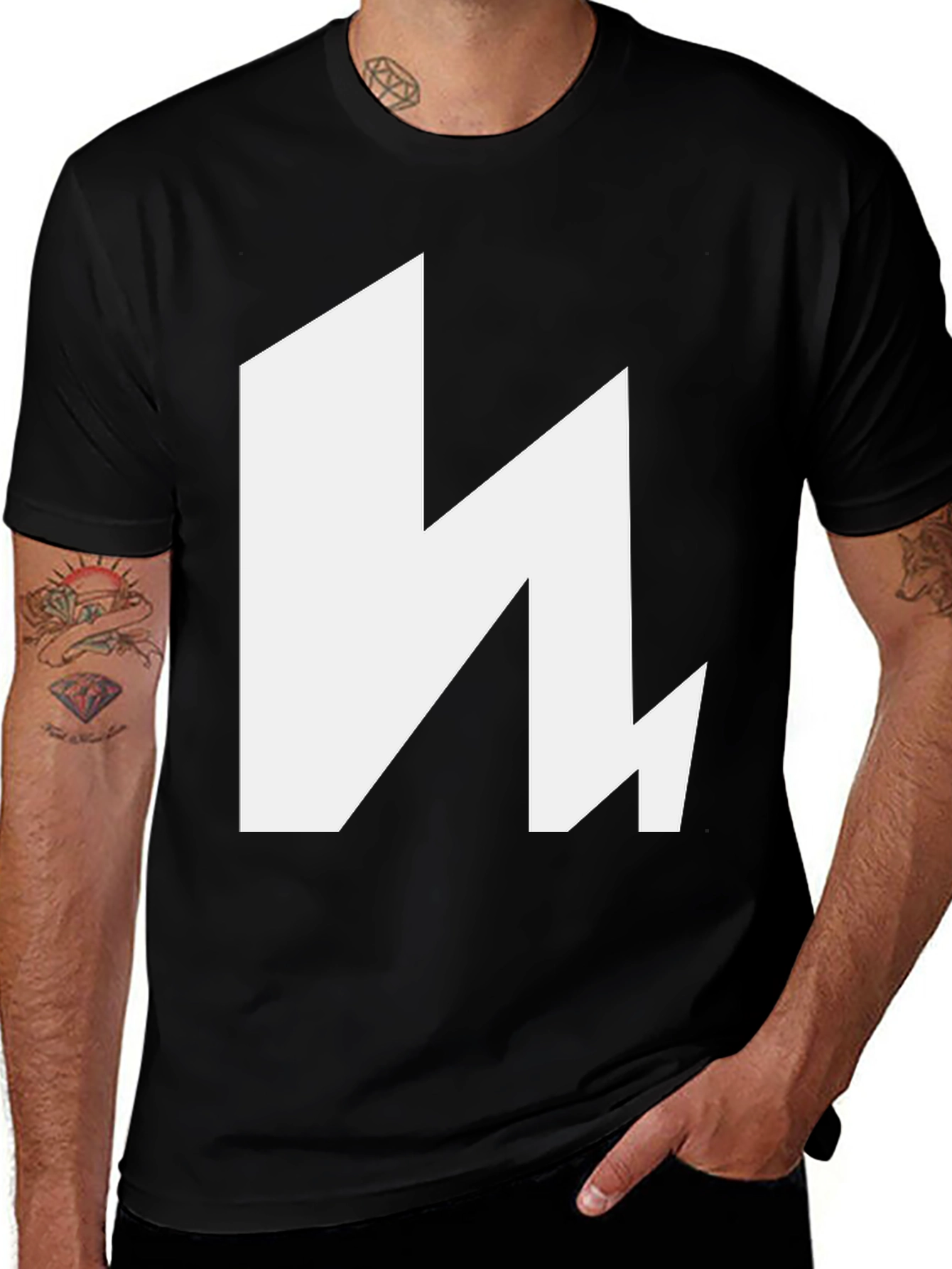 Variant 9 of Bold Graphic Tee - Modern Design, Black