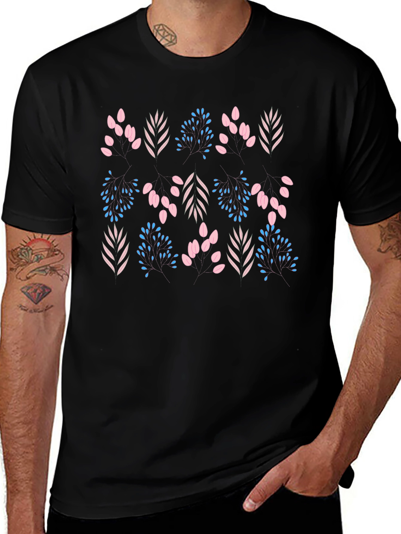 Variant 4 of Floral Print Crew Neck T-Shirt