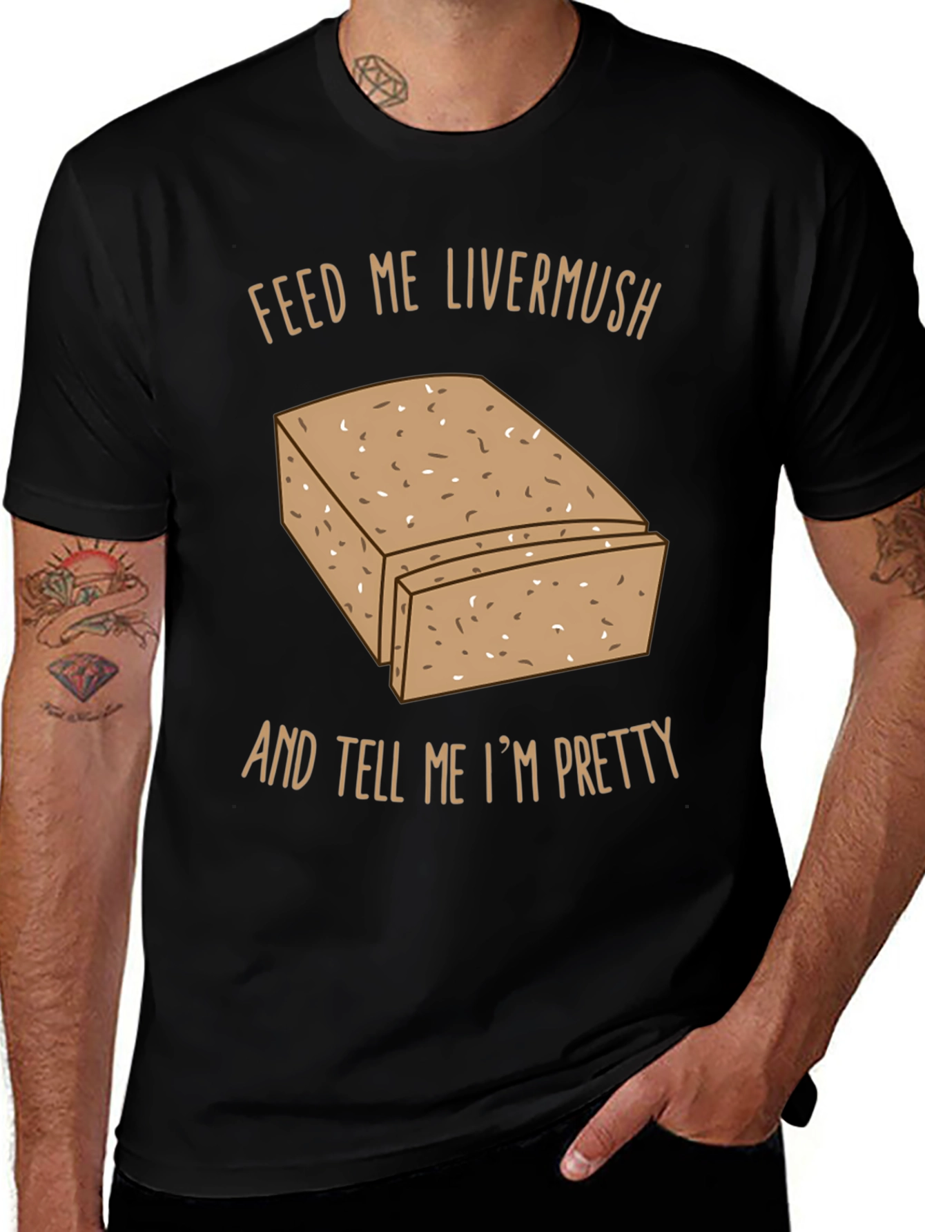 Variant 19 of Feed Me Livermush T-Shirt Funny Foodie Tee