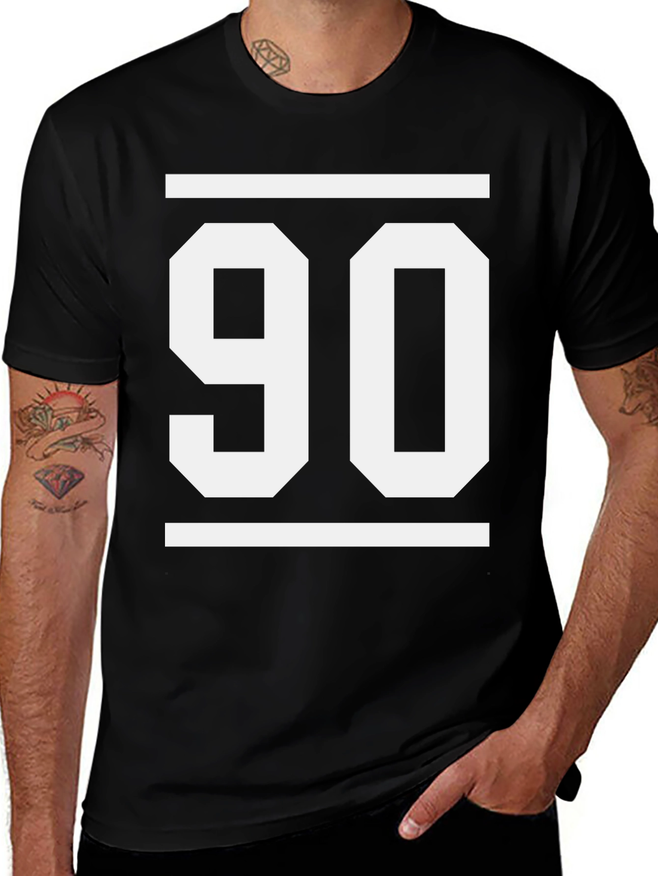 Variant 2 of Bold 90 Graphic Tee - Black