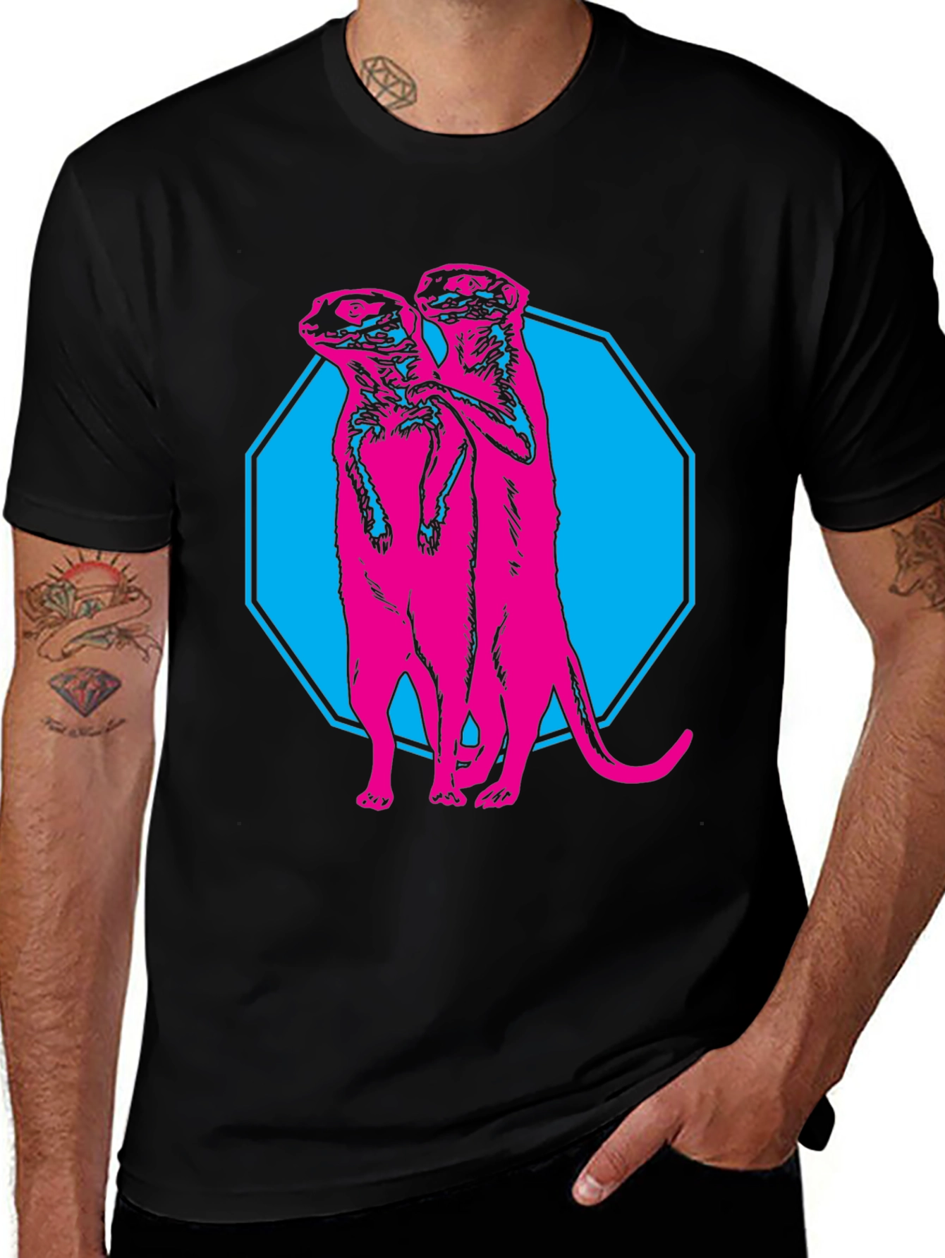 Variant 24 of Meerkat Graphic Tee - Trendy Animal Design