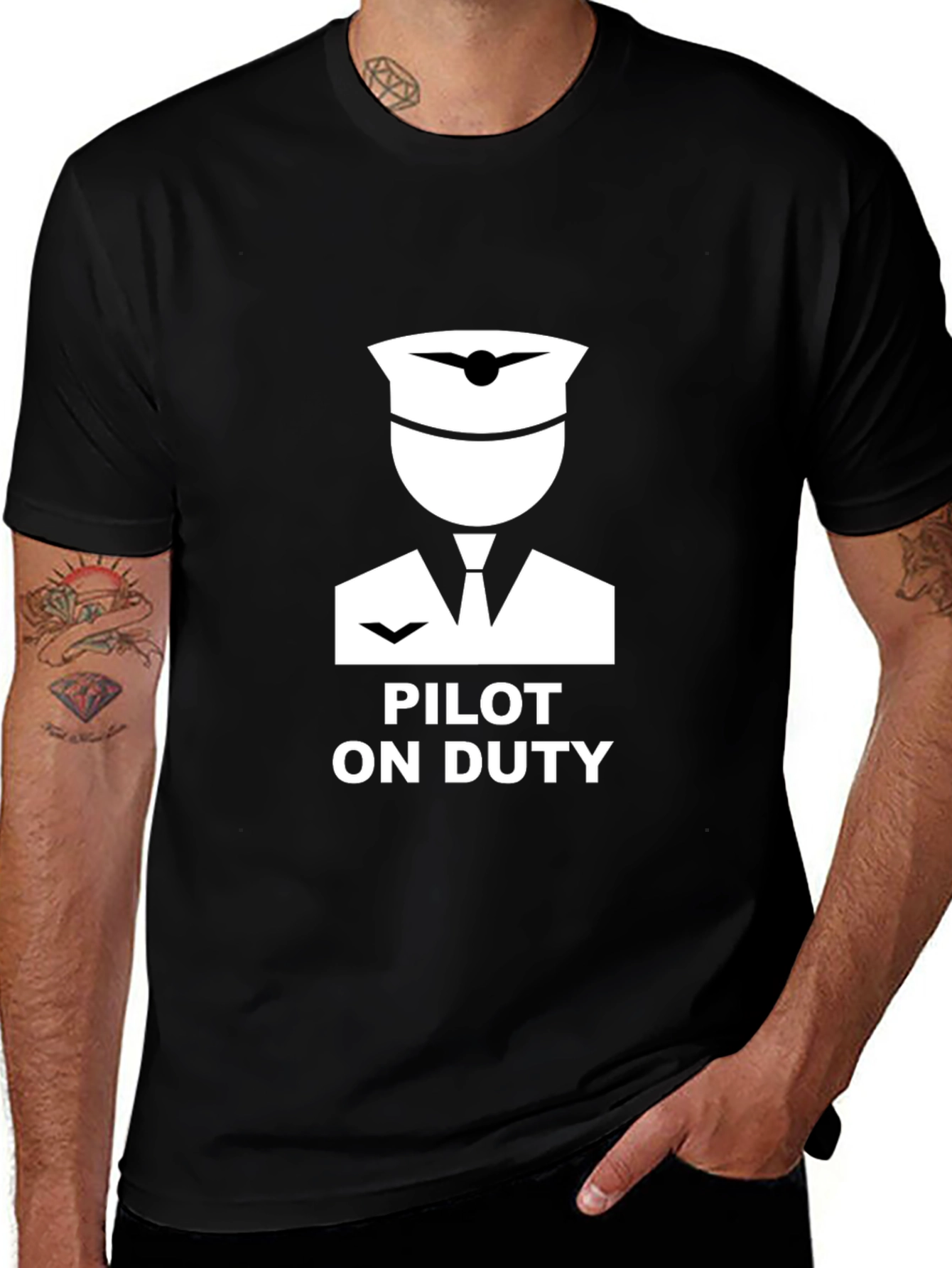 Pilot On Duty Graphic Tee - Aviation Lover Shirt
