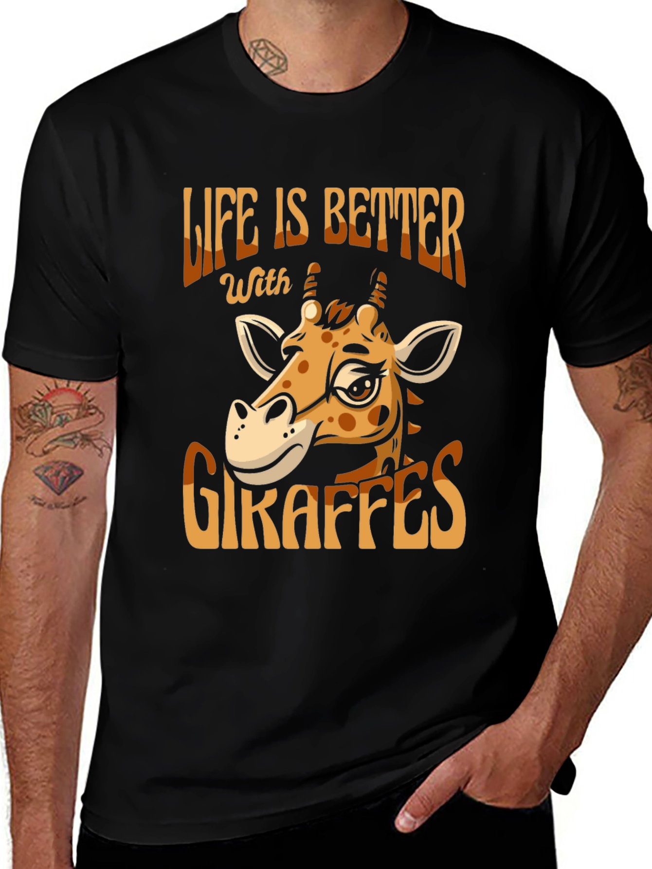 Variant 4 of Life is Better with Giraffes T-Shirt