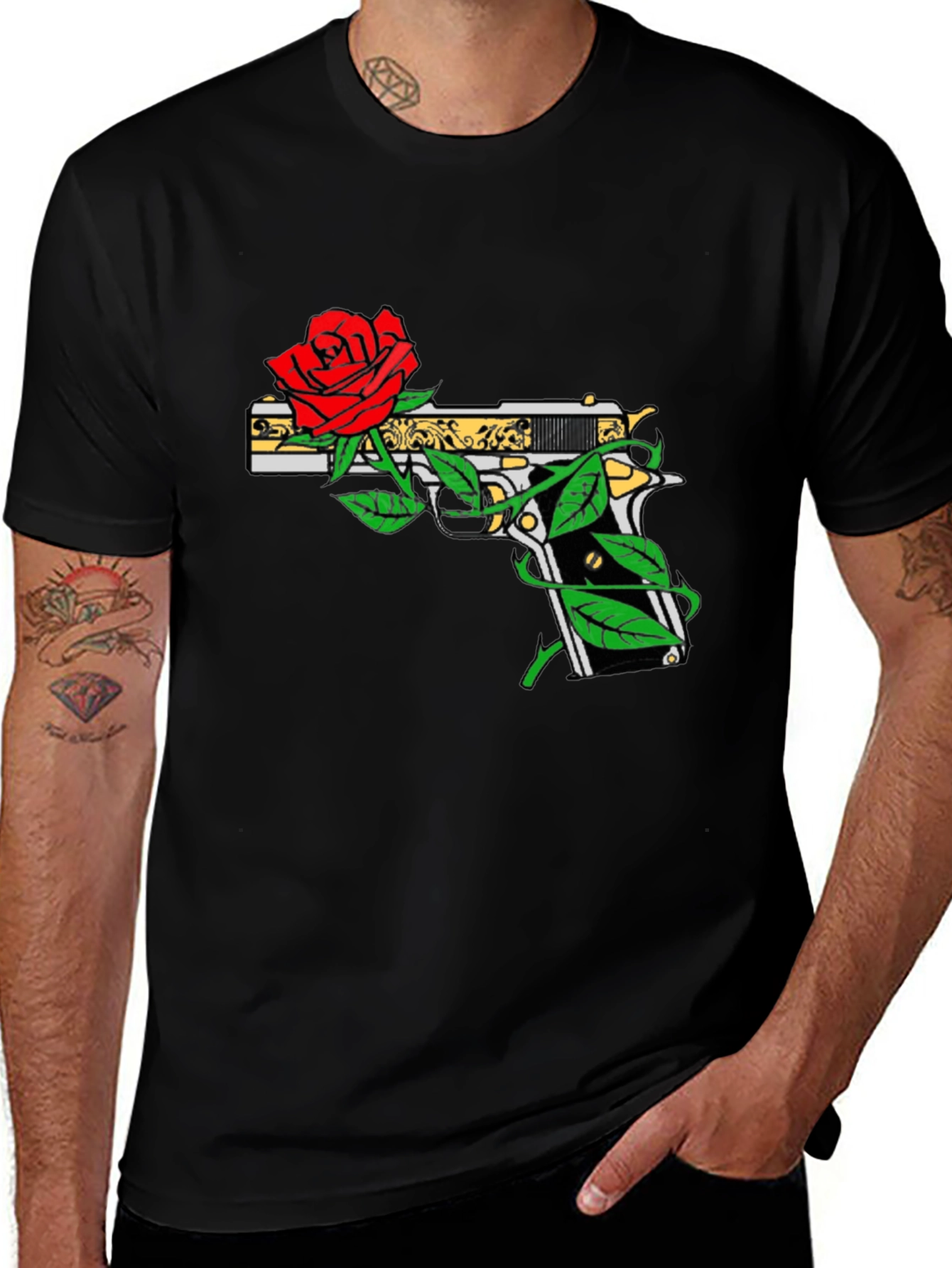 Rose and Revolver Graphic T-Shirt
