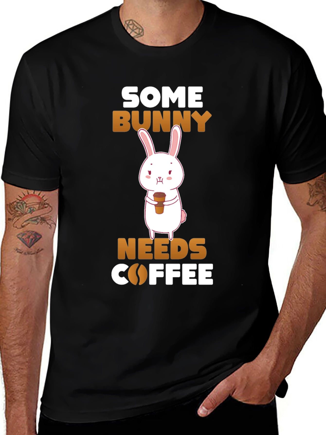 Variant 17 of Some Bunny Needs Coffee T-Shirt