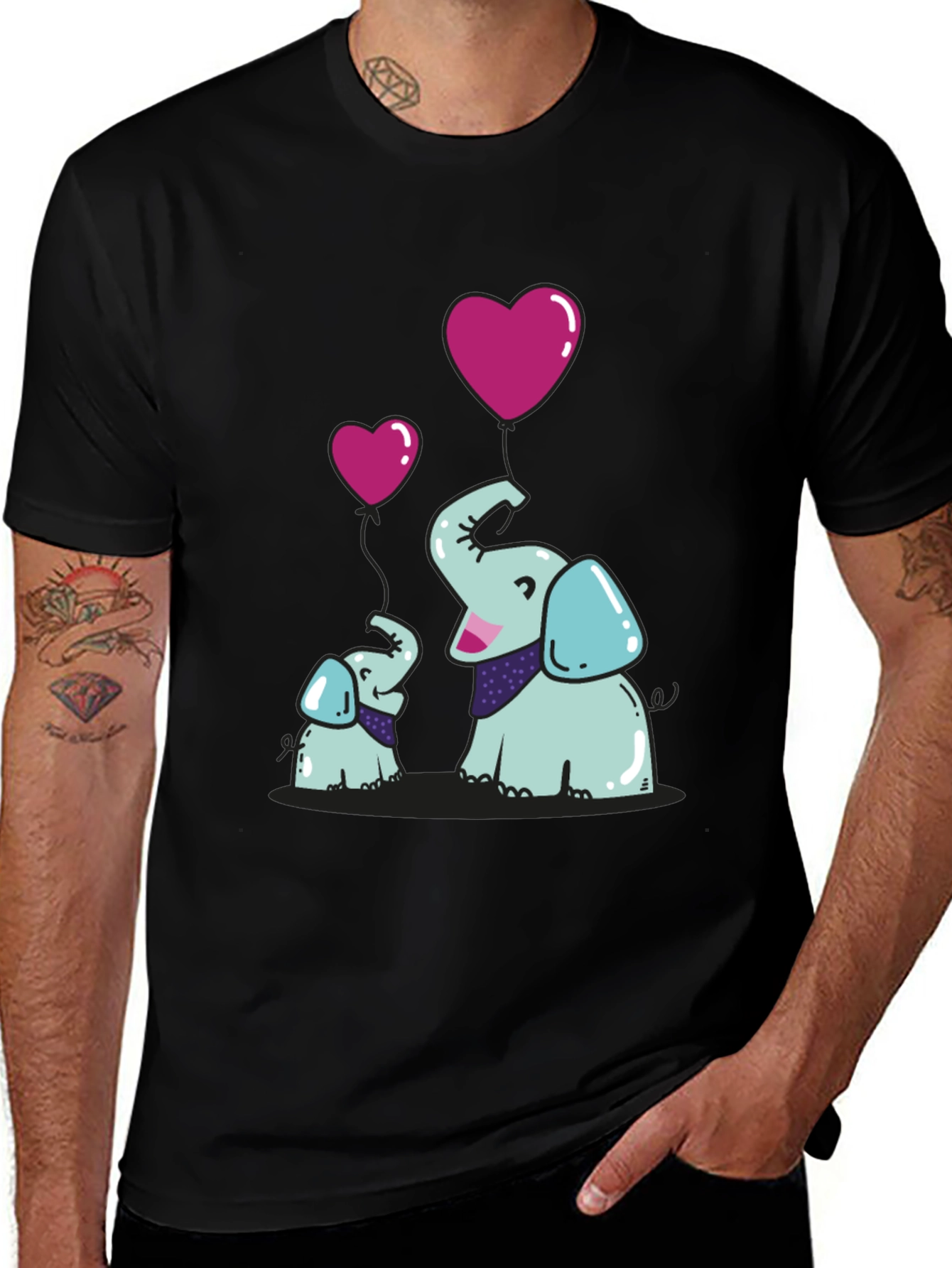 Variant 16 of Elephant Love T-Shirt - Cute Graphic Tee