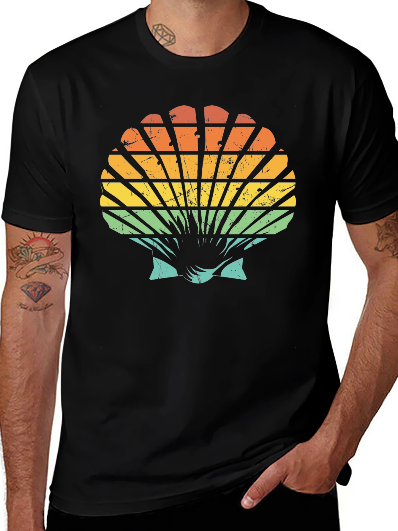 Retro Seashell Graphic T-Shirt