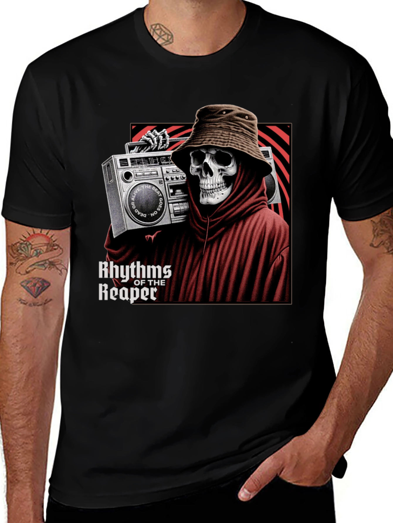 Variant 9 of Rhythms of the Reaper Graphic T-Shirt - Urban Streetwear