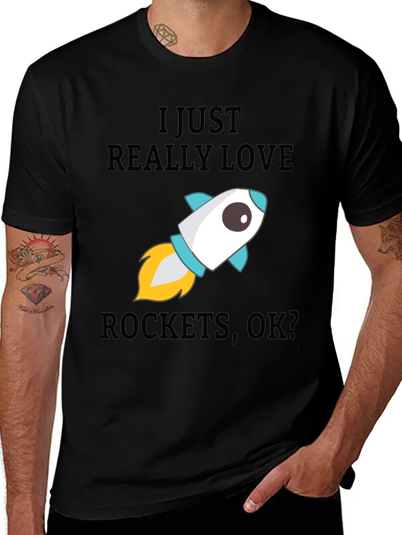 Variant 21 of I Love Rockets Graphic Tee