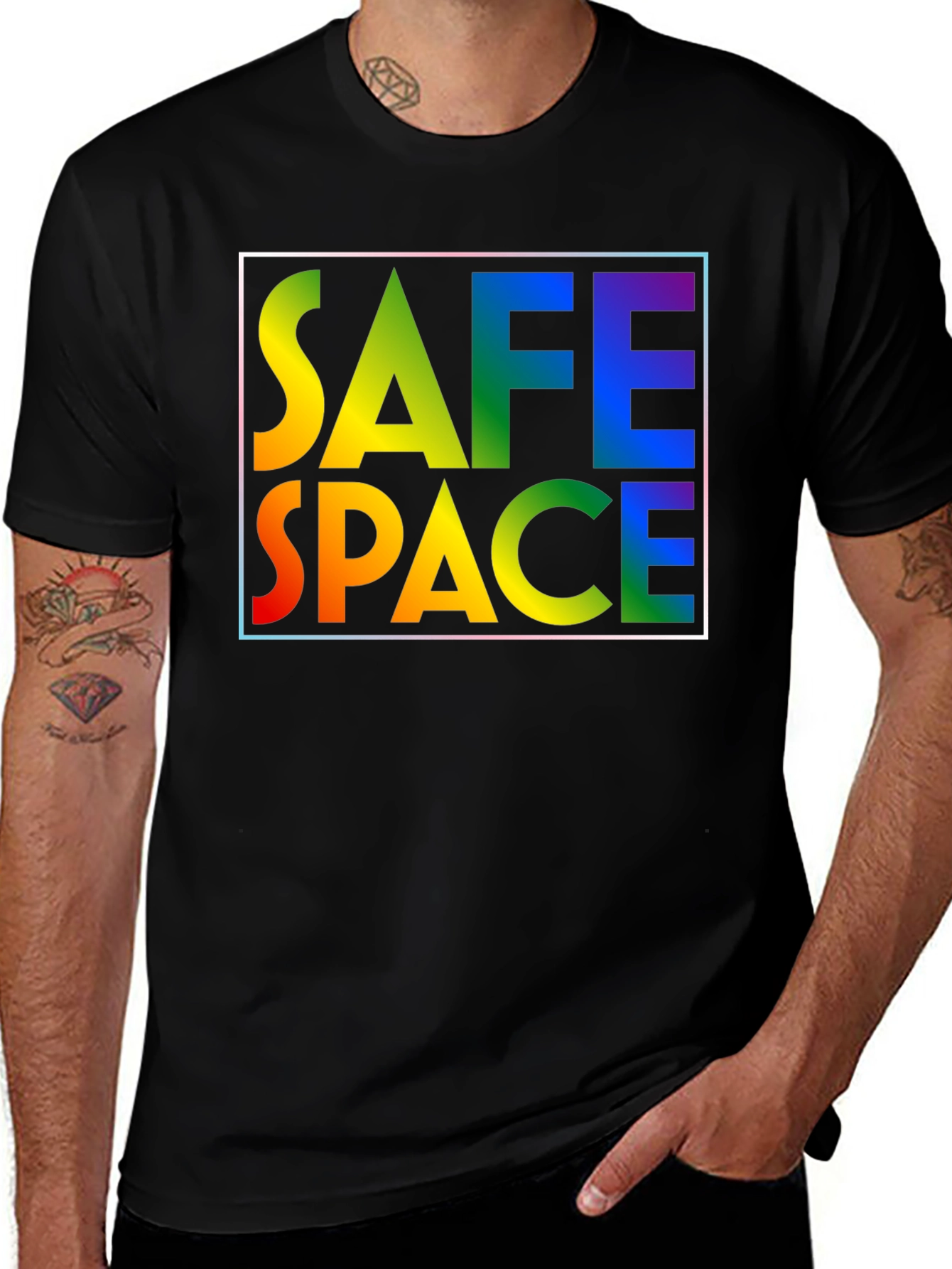 Safe Space Pride T-Shirt - LGBTQ+ Friendly Tee