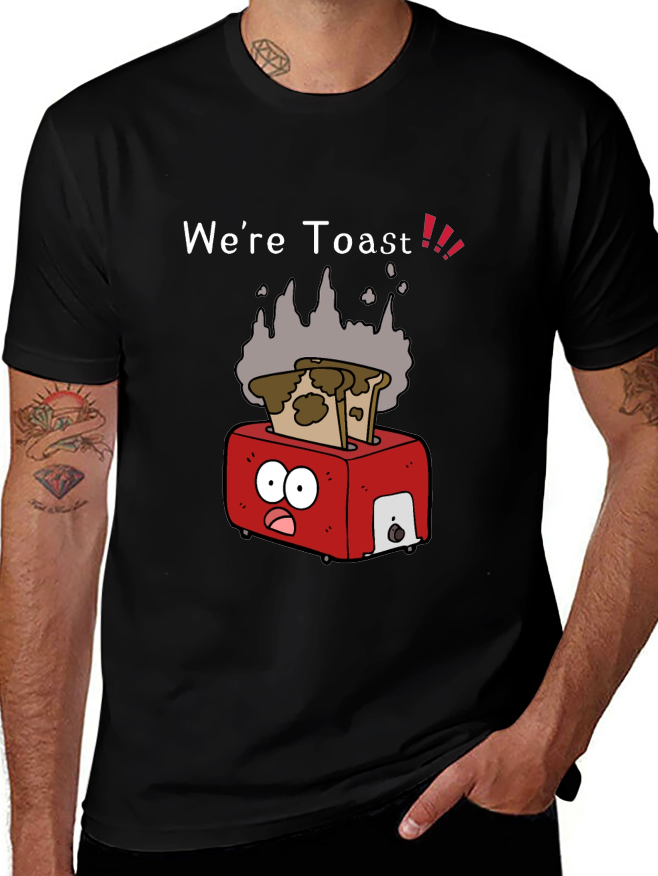 Variant 9 of Humorous "We're Toast" Graphic Tee