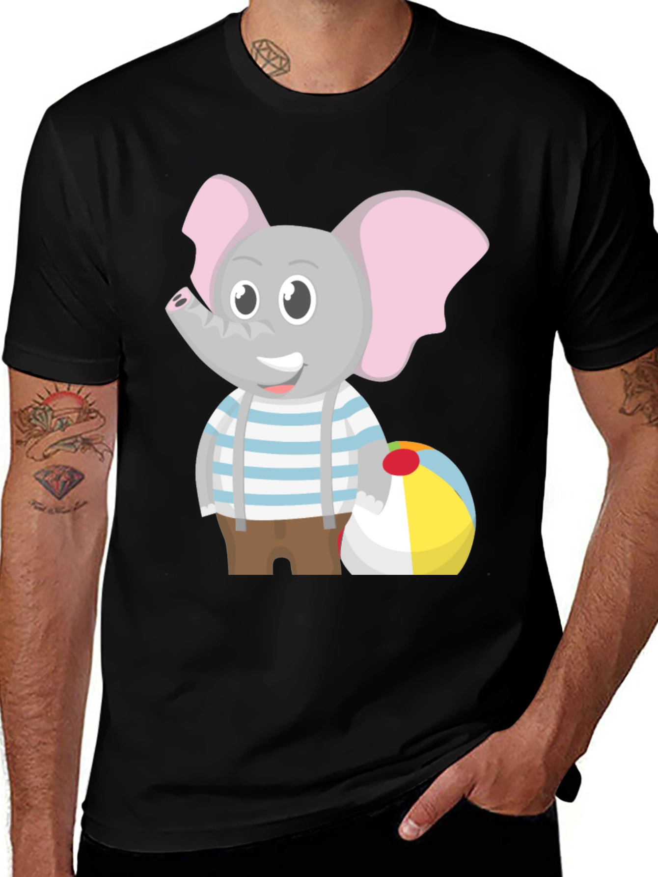 Variant 3 of Cute Elephant Graphic T-Shirt