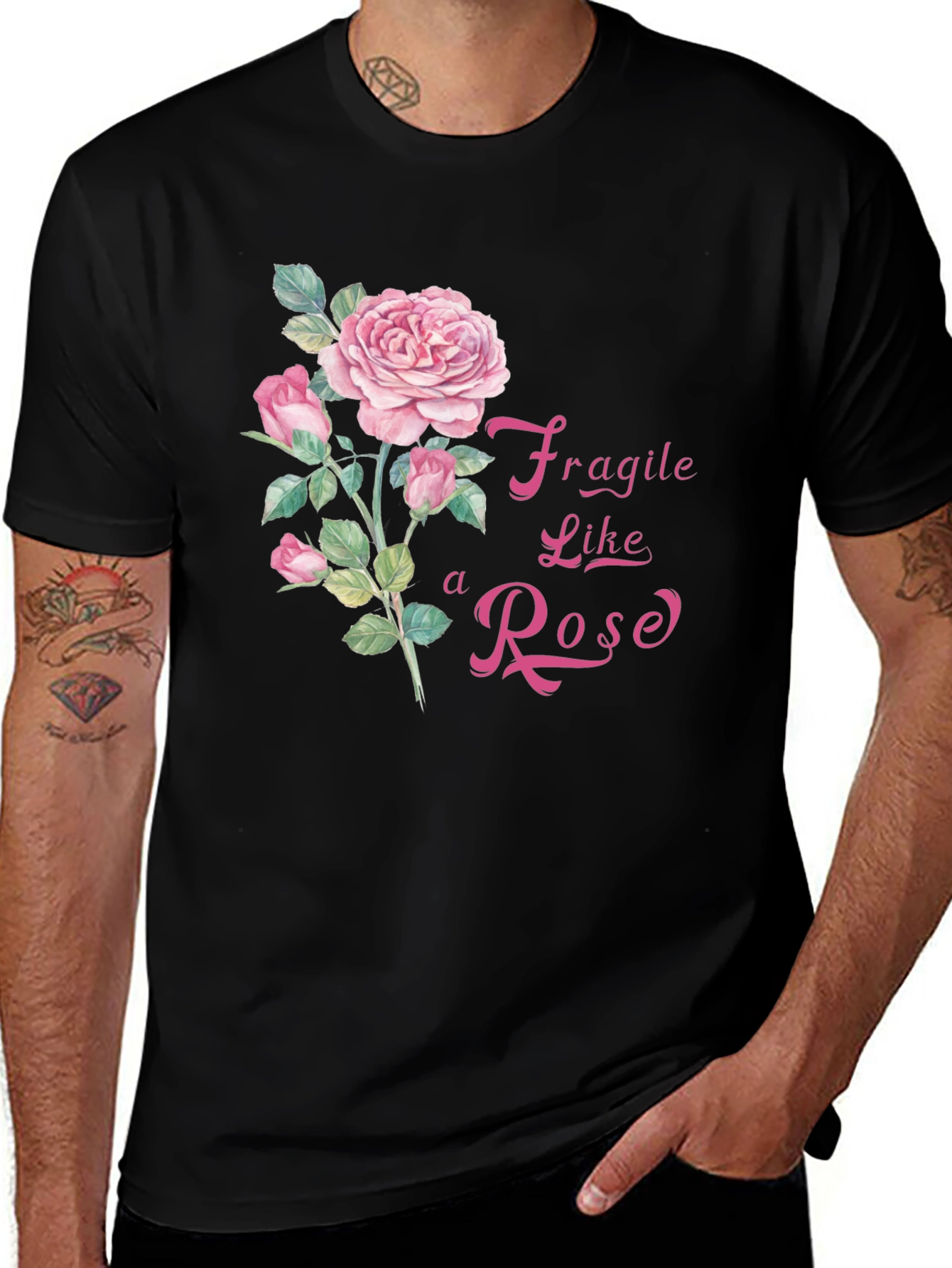 Variant 13 of Fragile Like a Rose Graphic T-Shirt