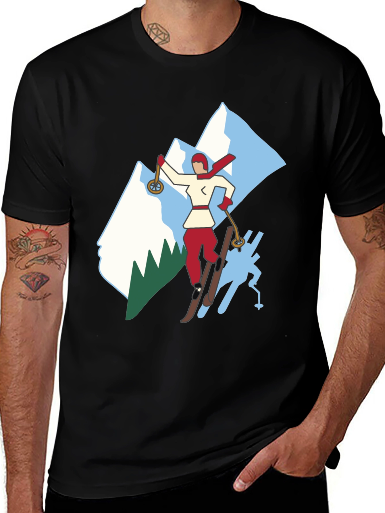 Variant 28 of Retro Ski T-Shirt - Classic Winter Sport Style