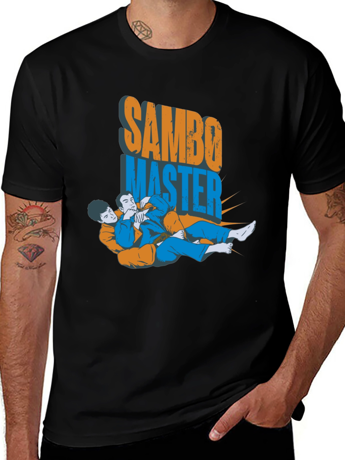 Variant 26 of Sambo Master Graphic T-Shirt - Martial Arts Design