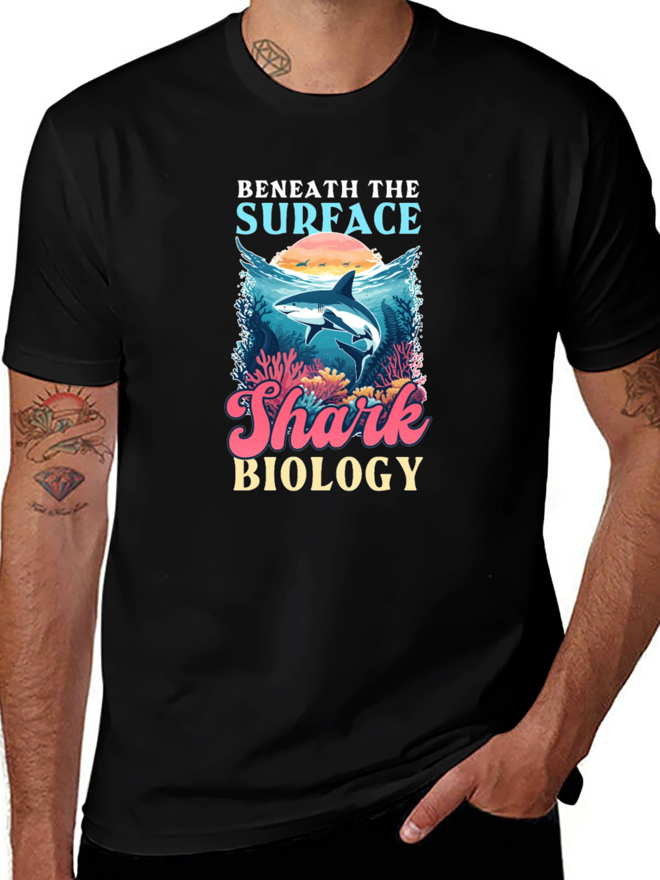 Beneath The Surface Shark Biology T-Shirt