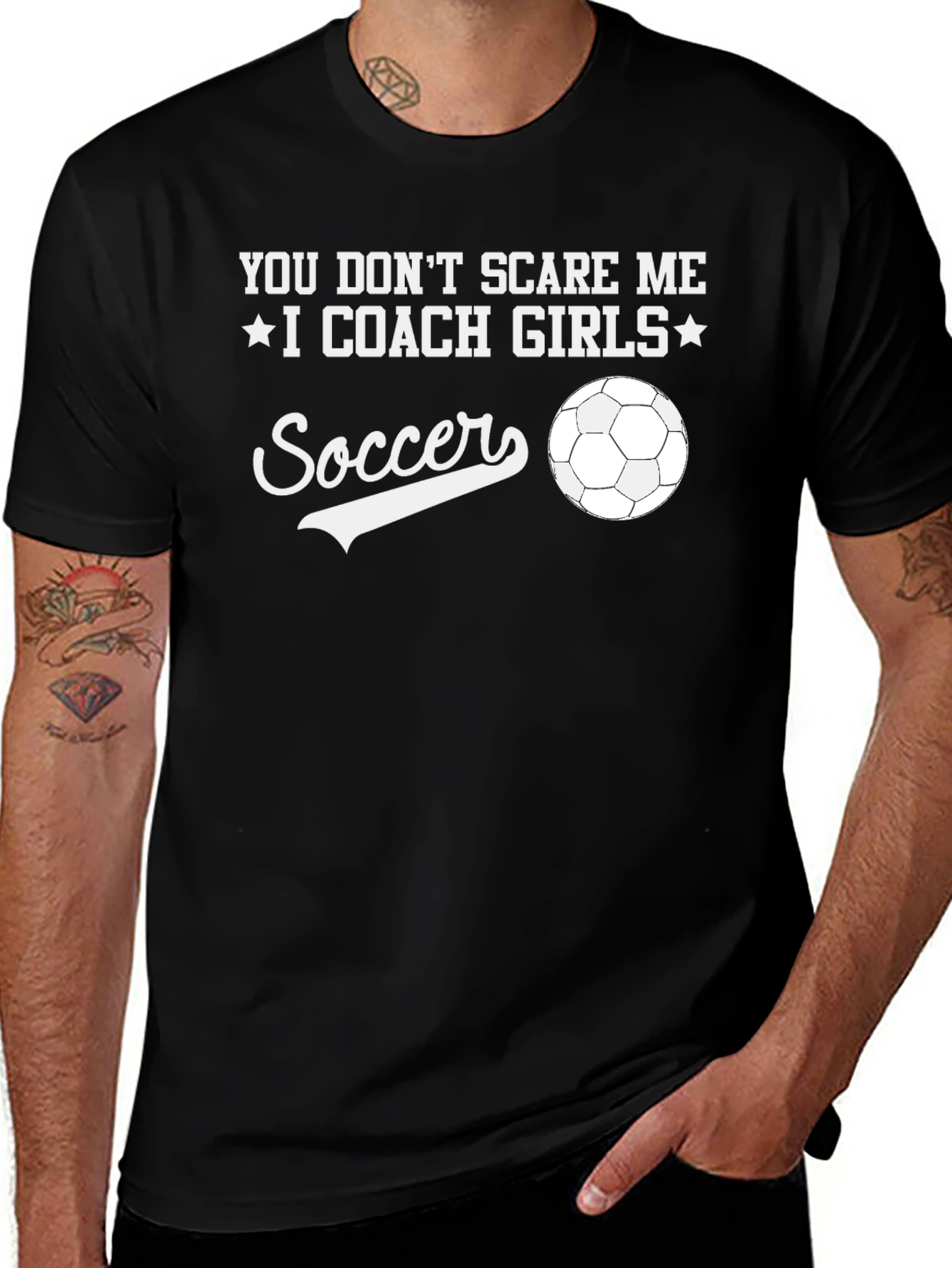 I Coach Girls Soccer T-Shirt Funny Coach Tee