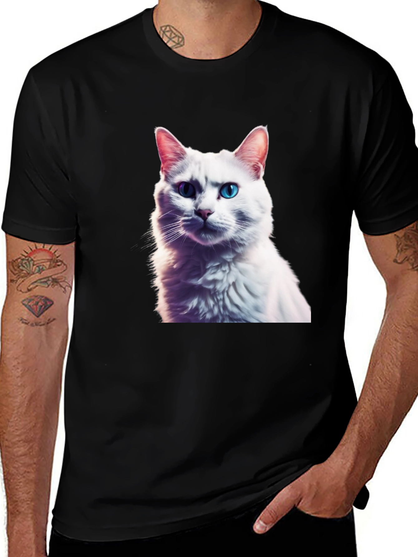 Variant 10 of Cat Portrait Graphic Tee - Stylish Animal Lover Shirt