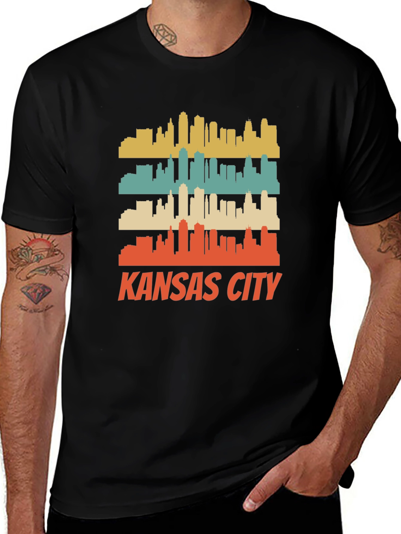 Kansas City Retro Skyline Graphic Tee