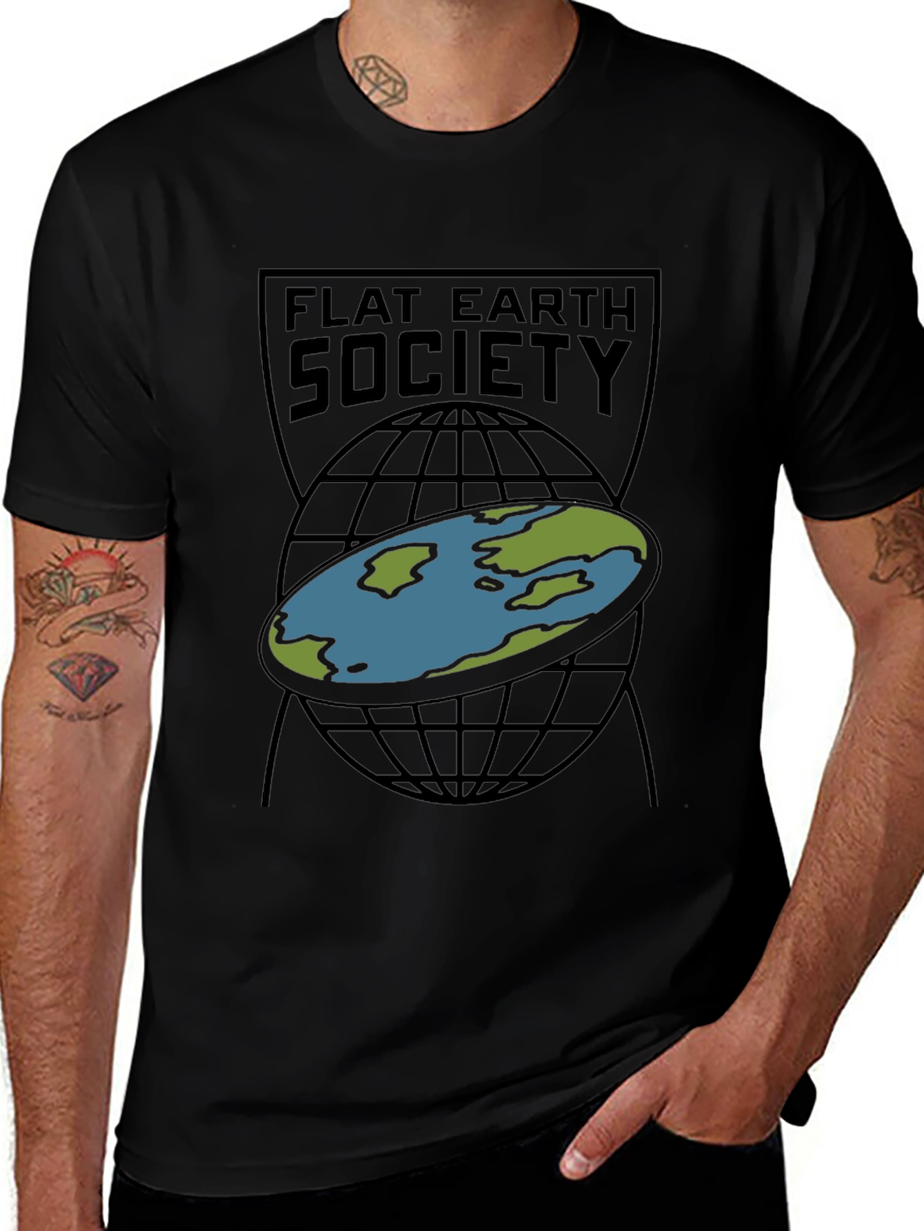 Flat Earth Society T-Shirt - Conspiracy Design
