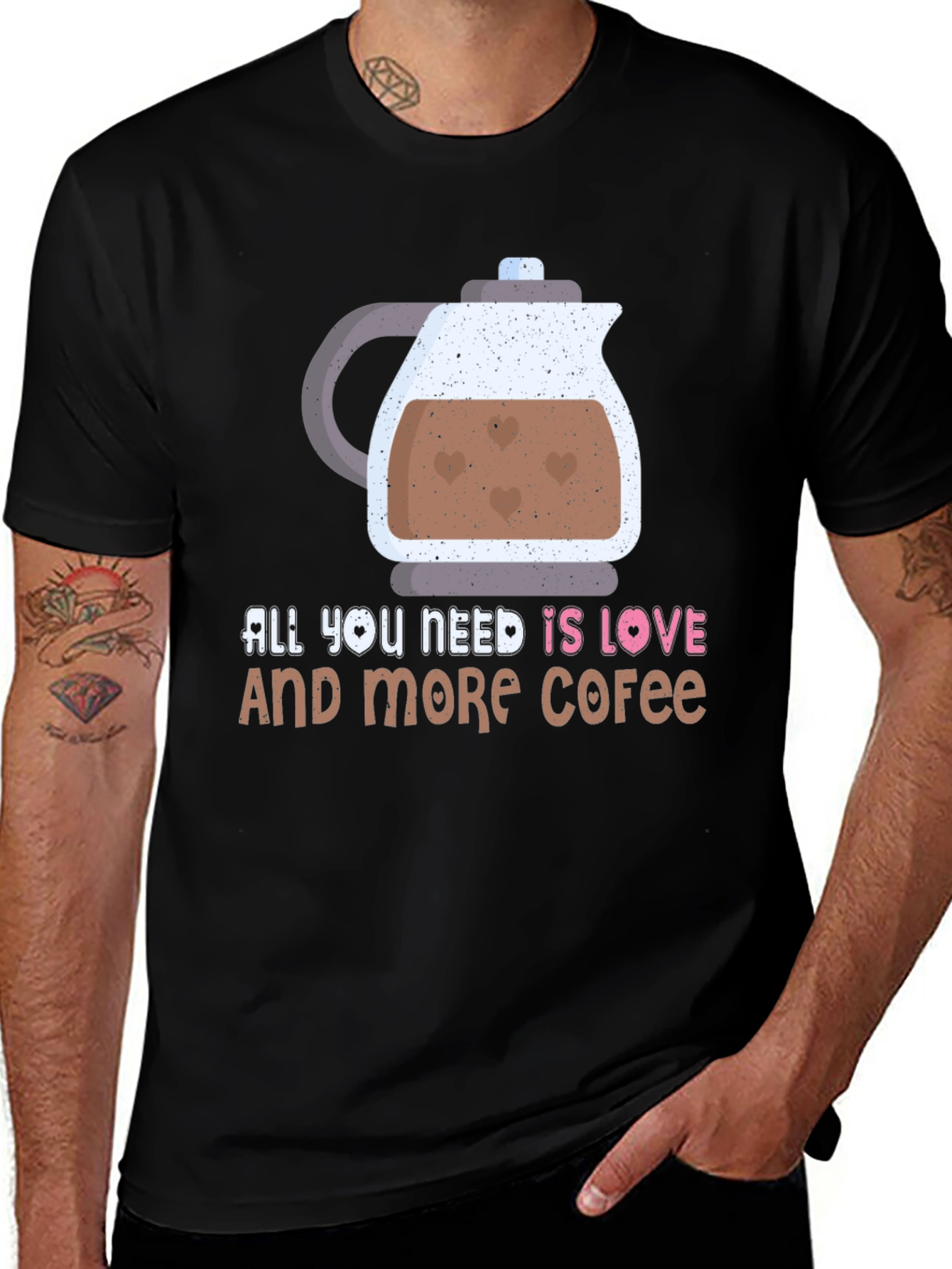 Variant 25 of Love and Coffee Graphic Tee
