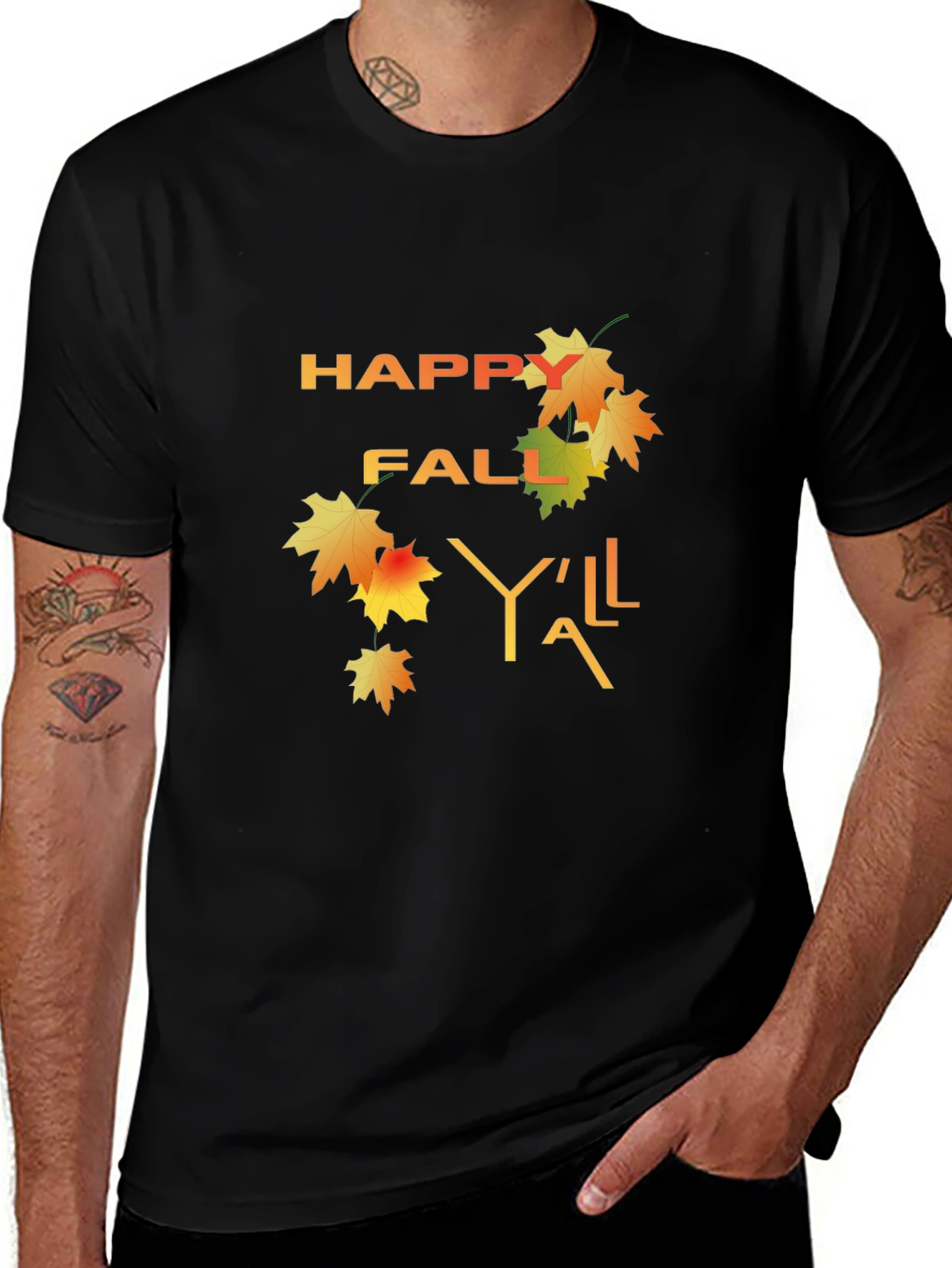 Variant 9 of Happy Fall Y'all T-Shirt - Autumn Design