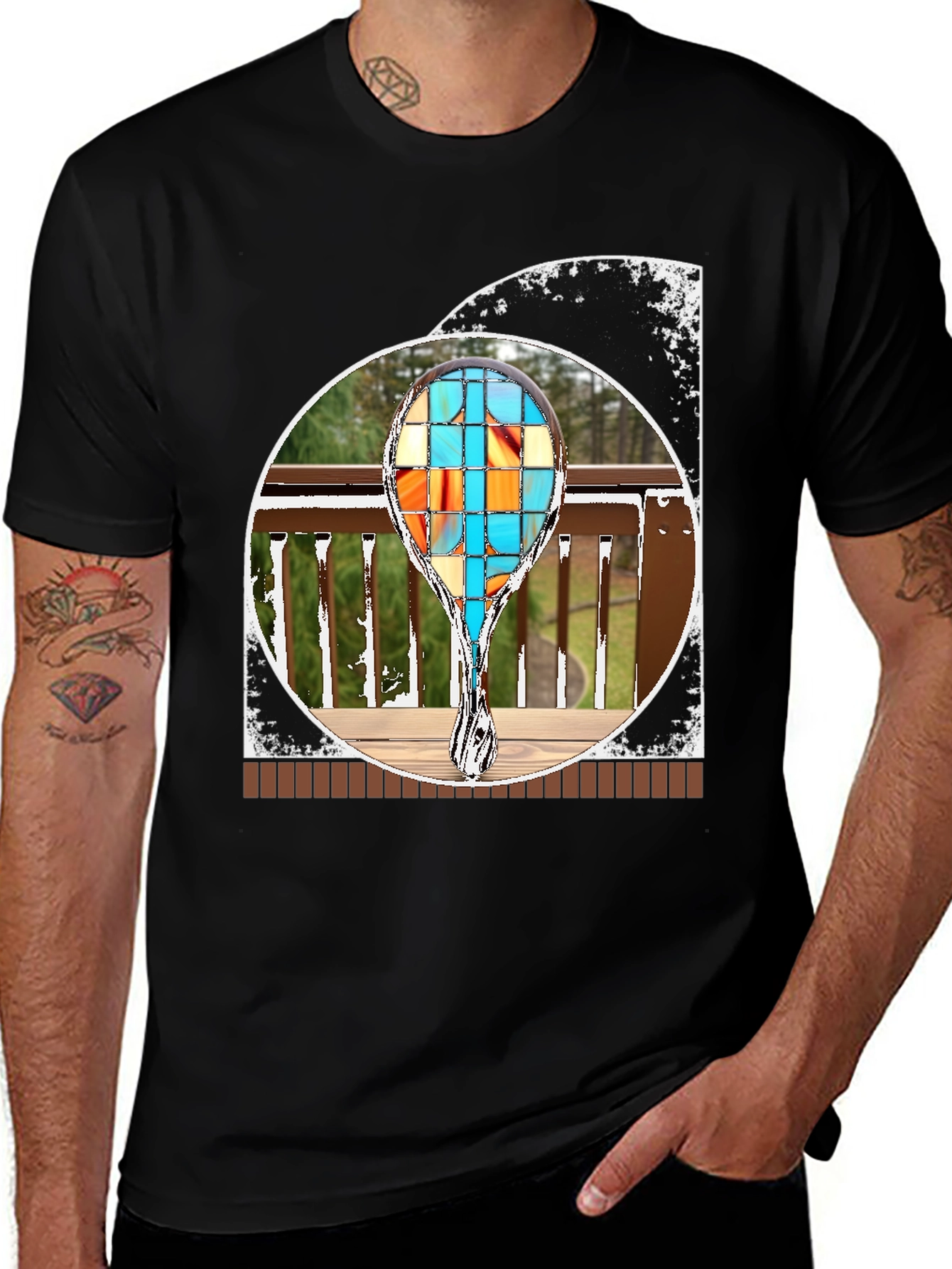 Variant 12 of Abstract T-Shirt with Geometric Design