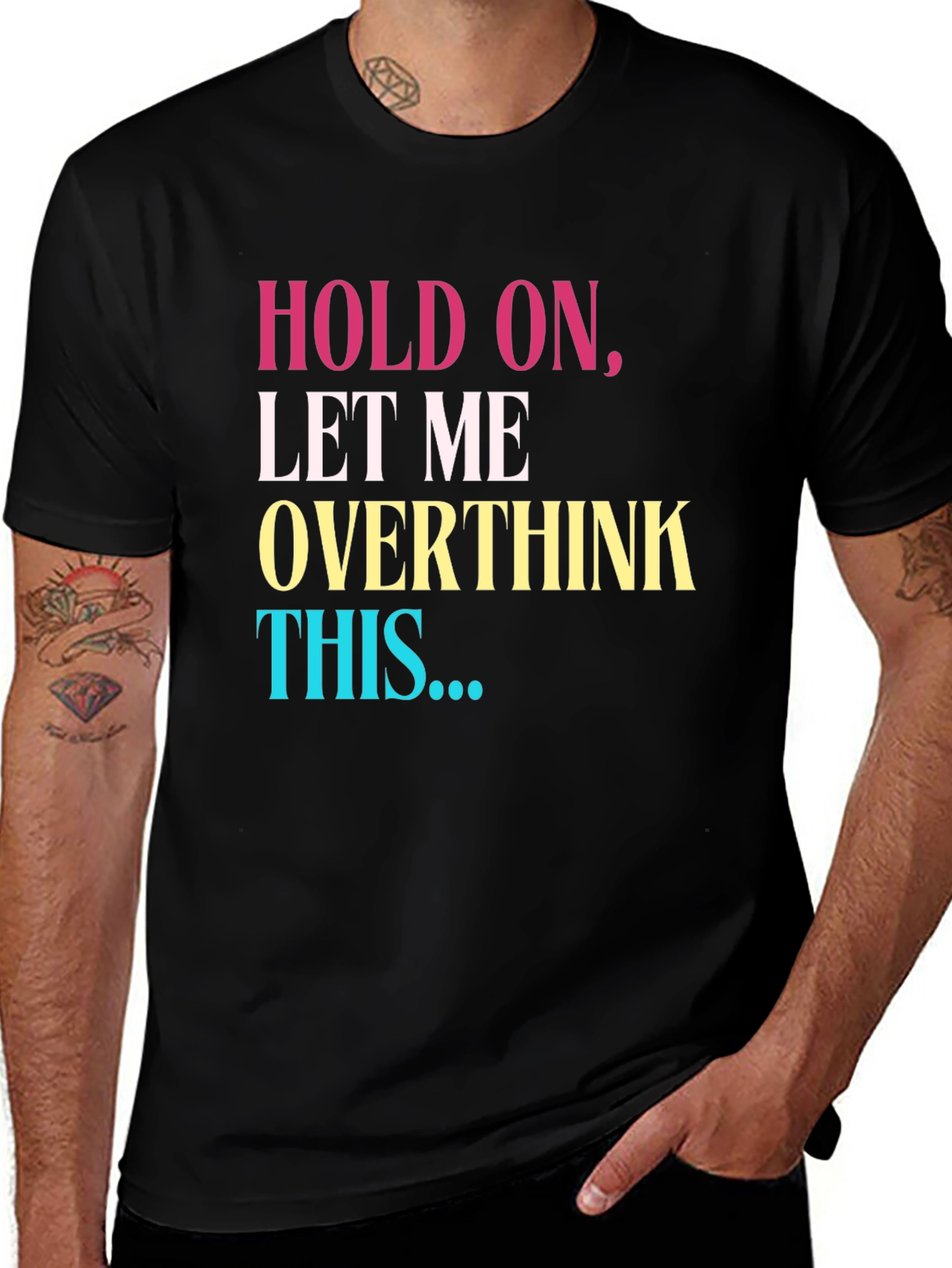 Variant 26 of Overthink Black T-Shirt