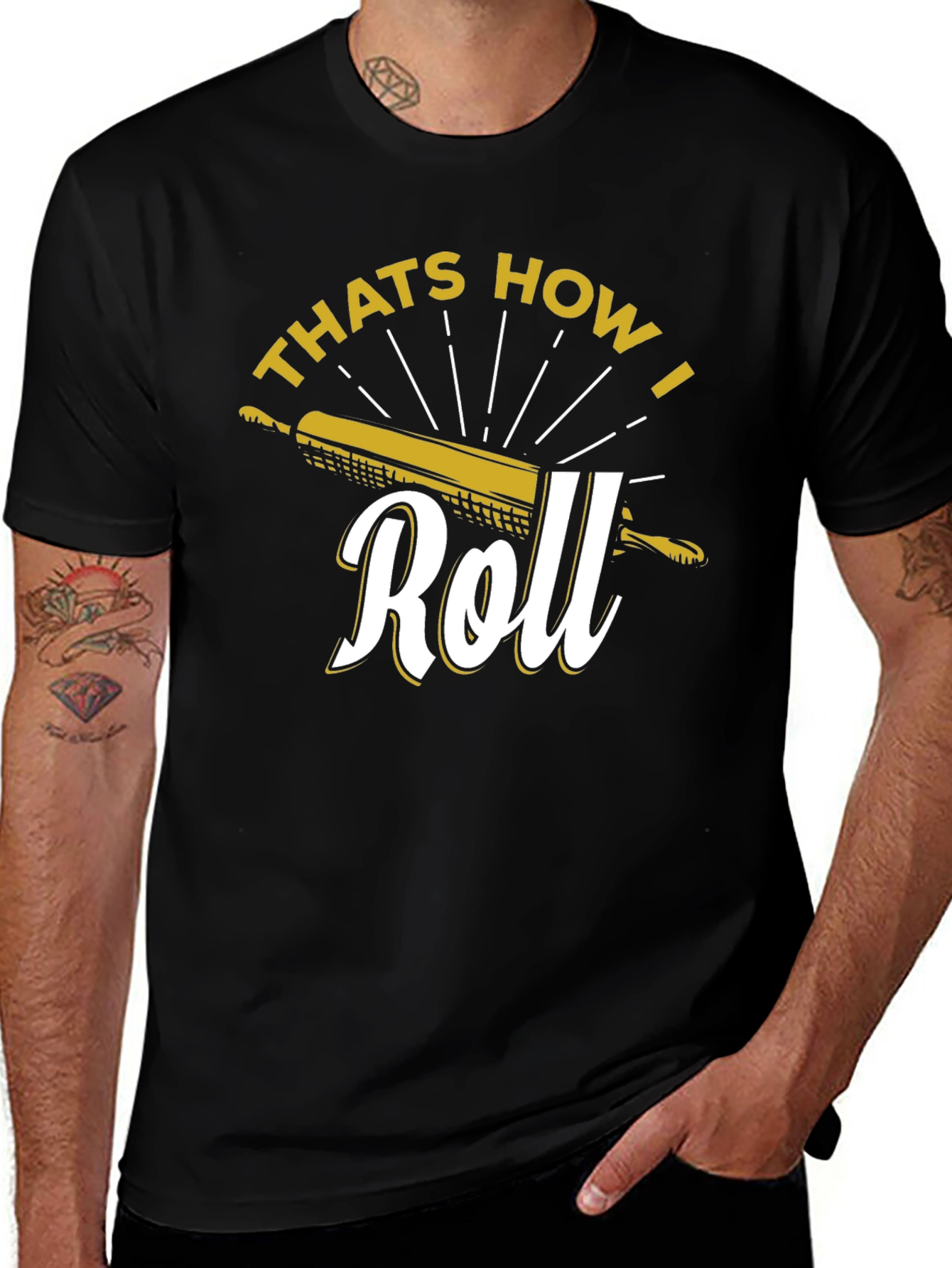 Variant 24 of That's How I Roll Black T-Shirt - Baking Lover
