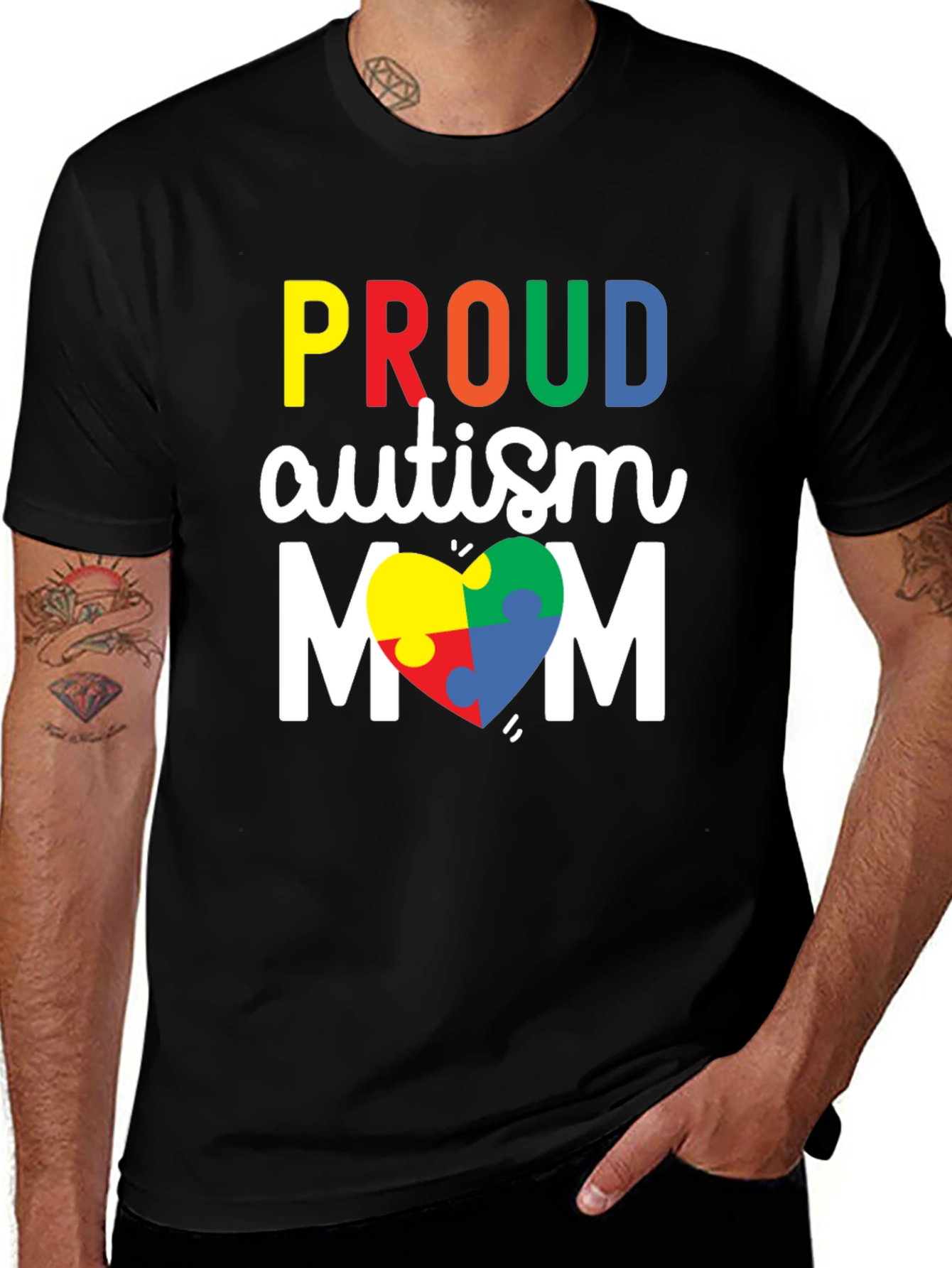 Proud Autism Mom Graphic T-Shirt