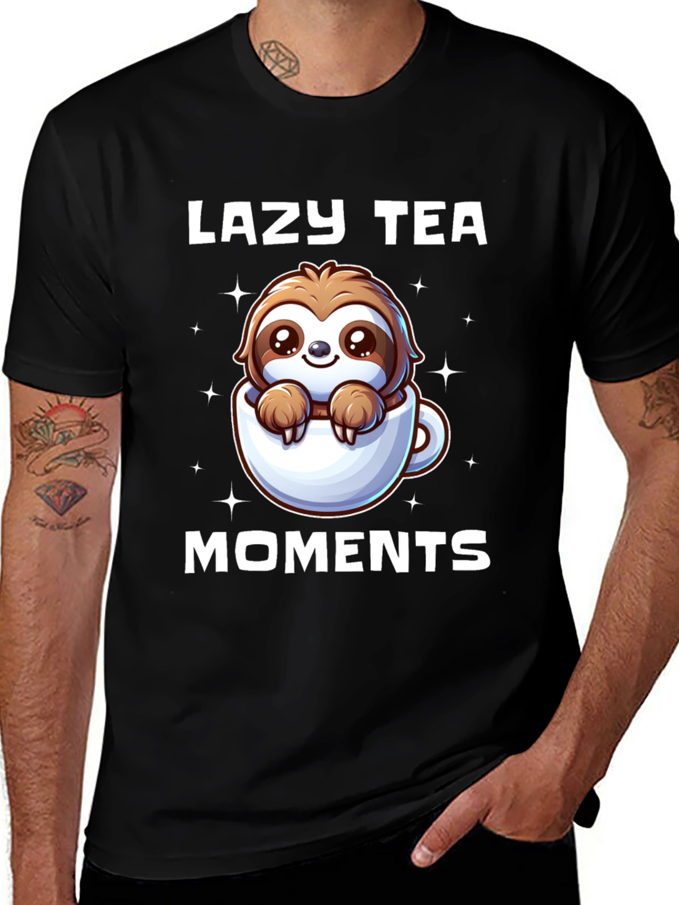 Variant 11 of Lazy Tea Moments Sloth T-Shirt - Cute & Comfy