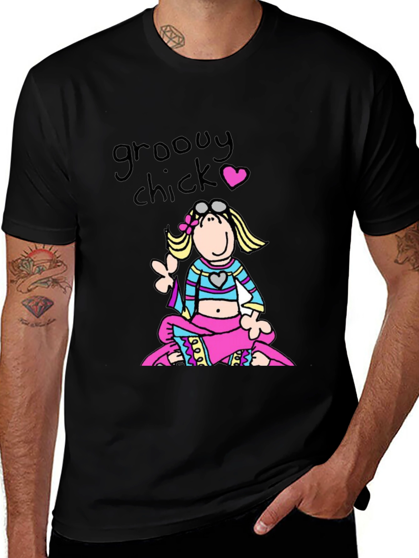 Variant 14 of Groovy Chick Graphic Tee - Retro 70s Style T-Shirt