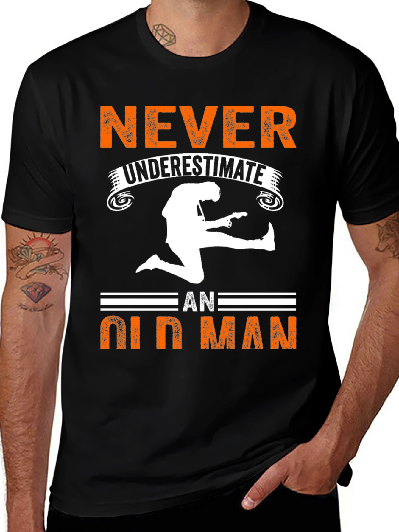 Variant 24 of Never Underestimate Old Man Graphic Tee
